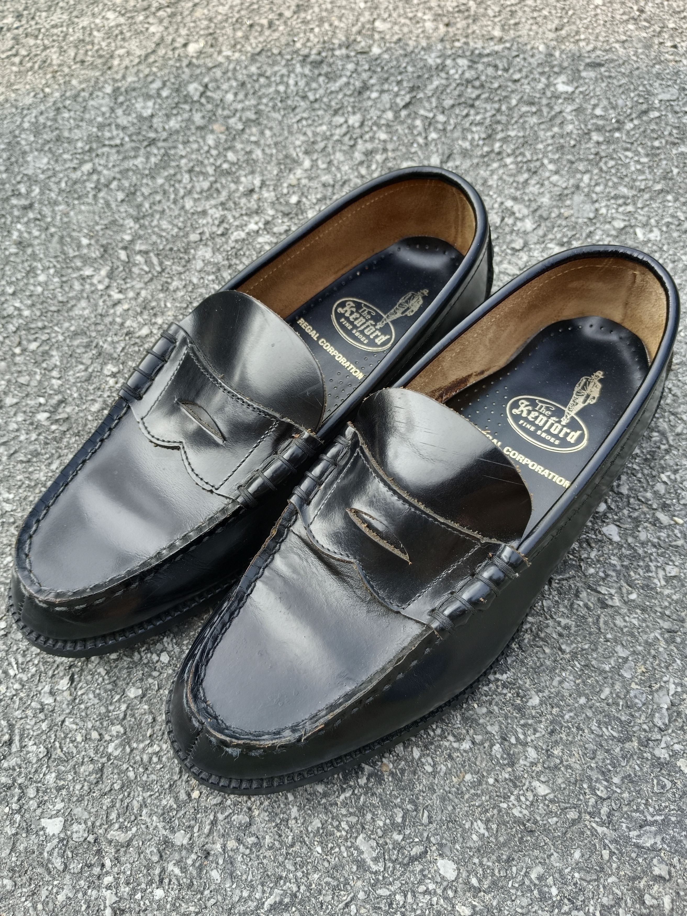 KENFORD ペニーローファー ブラック Kenford (Regal Japan) Black Leather Penny Loafers
