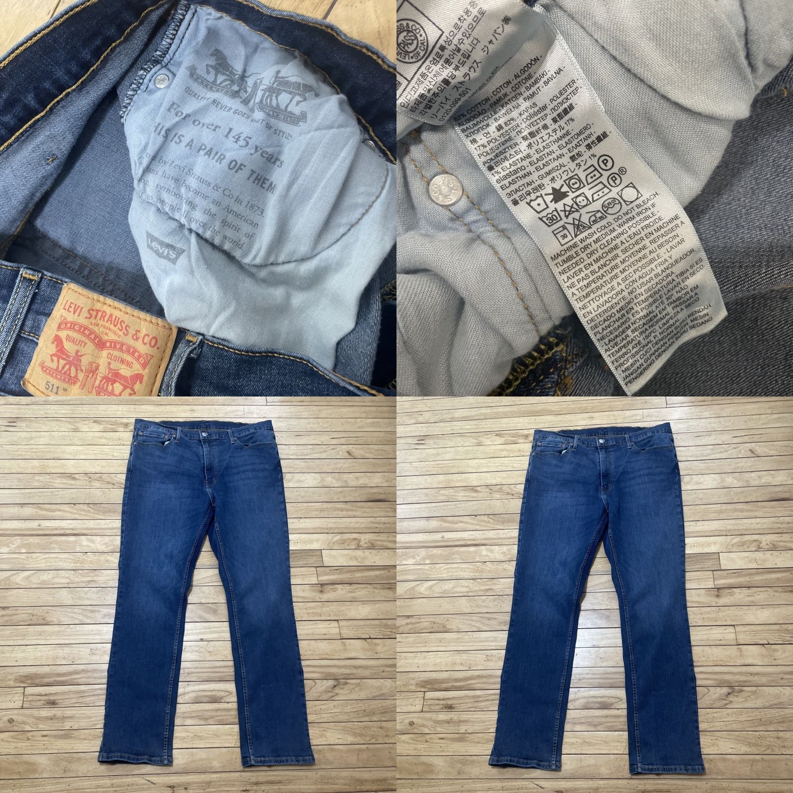 Levi's Levi's Jeans 511 Slim Straight Jeans Men 40x32 Blue Stretch Denim School 5-Pocket Size US 40 / EU 56 - 10 Thumbnail