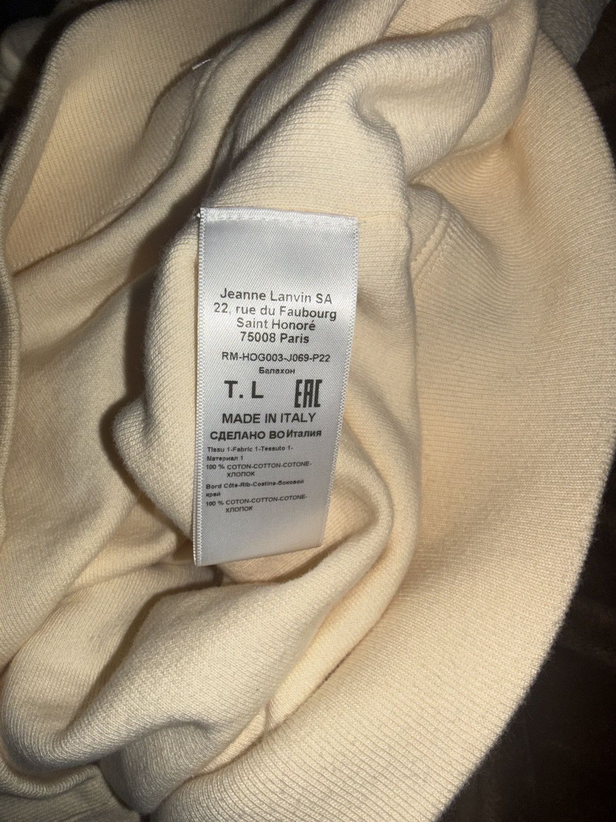 Gallery Dept. (𝐑𝐄𝐀𝐃 𝐃𝐄𝐒𝐂) Gallery Dept. x Lanvin Logo Hoodie Size US S / EU 44-46 / 1 - 10 Thumbnail