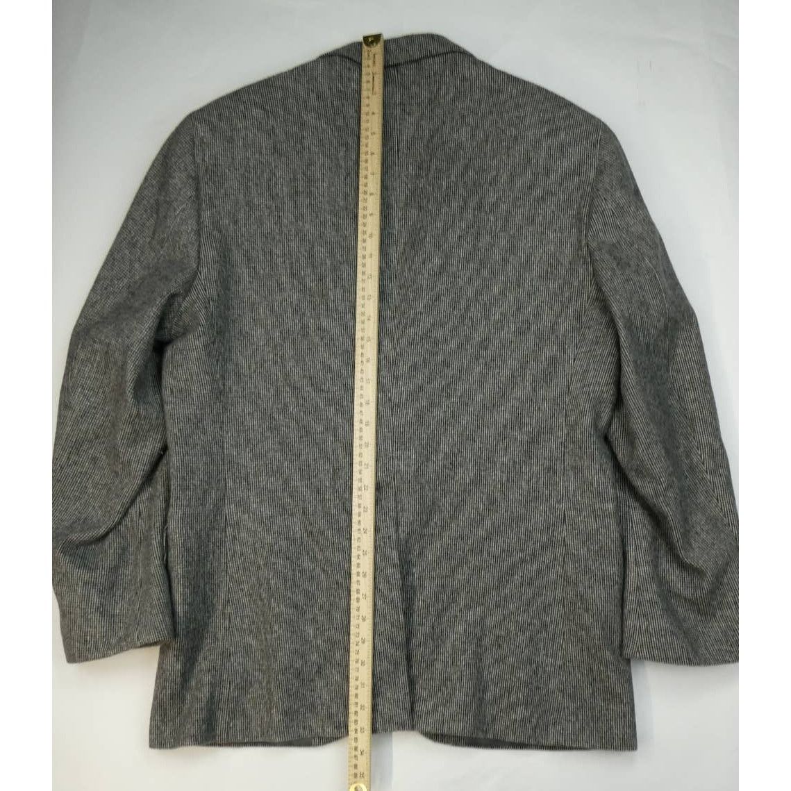 Savile Row 90s Savile Row Tweed Wool sport coat, 44L, gray, Made in USA Size 44L - 4 Thumbnail