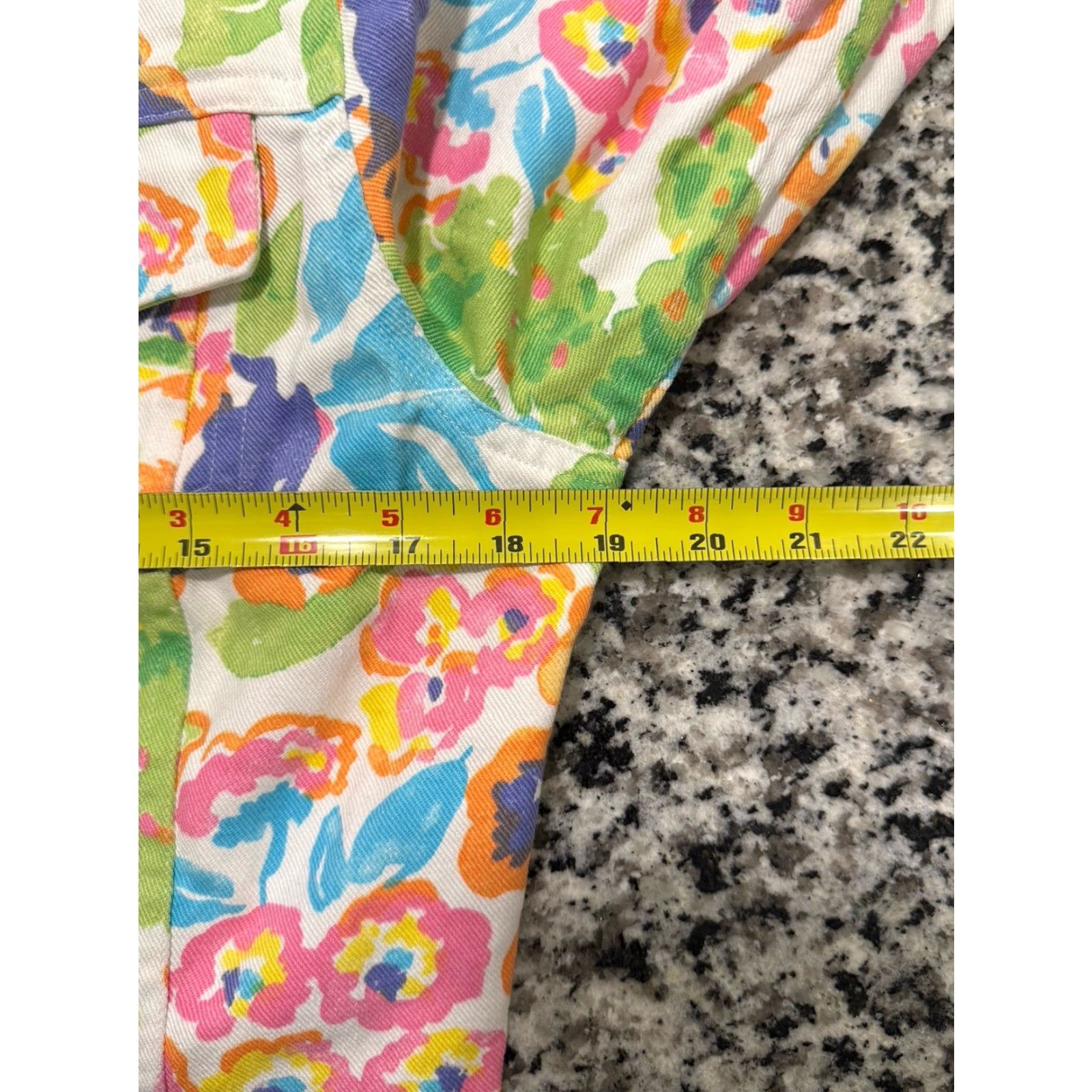 Ralph Lauren Lauren Ralph Lauren Watercolor Floral Denim Jacket Womens L Multicolor Size L / US 10 / IT 46 - 4 Thumbnail