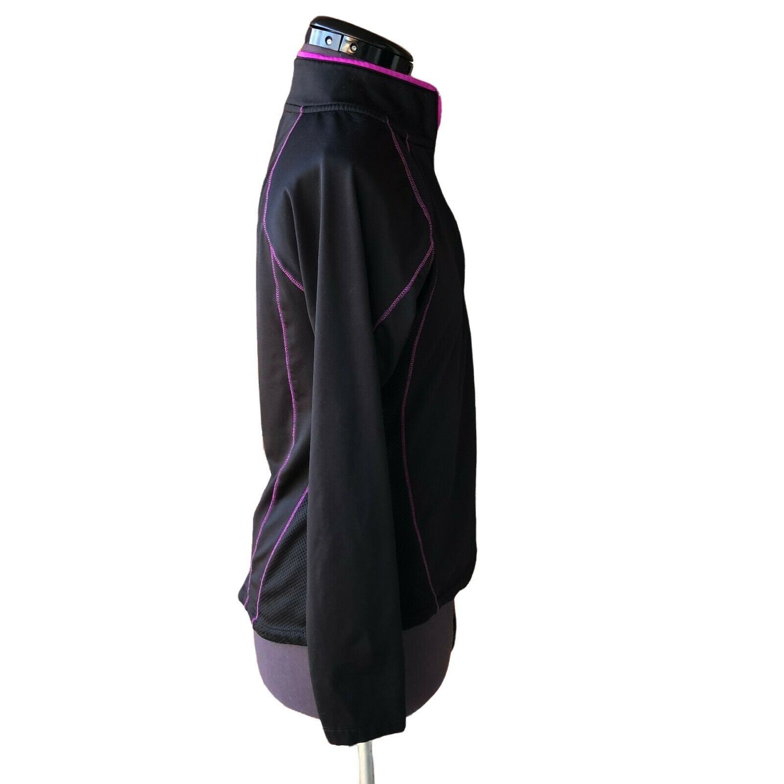 Avia Avia 1/2-Zip Long-Sleeve Athletic Top Black Sz. M Size M / US 6-8 / IT 42-44 - 4 Thumbnail