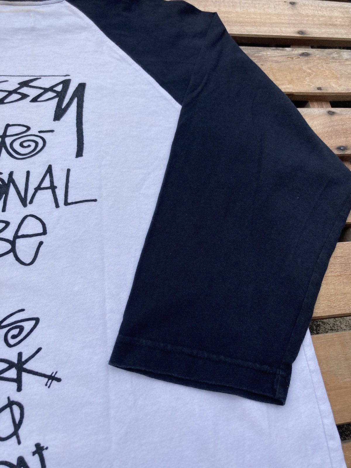 Stussy Vintage Stussy Baseball Tee Raglan Backhit Shirt Size US L / EU 52-54 / 3 - 14 Thumbnail