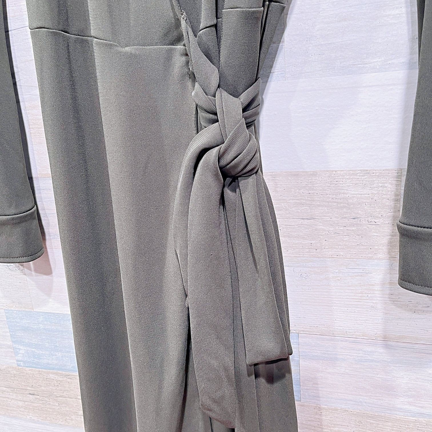 Vince Camuto Vince Camuto Tie Wrap Jersey Dress Olive Green Womens XS Size XS / US 0-2 / IT 36-38 - 3 Thumbnail