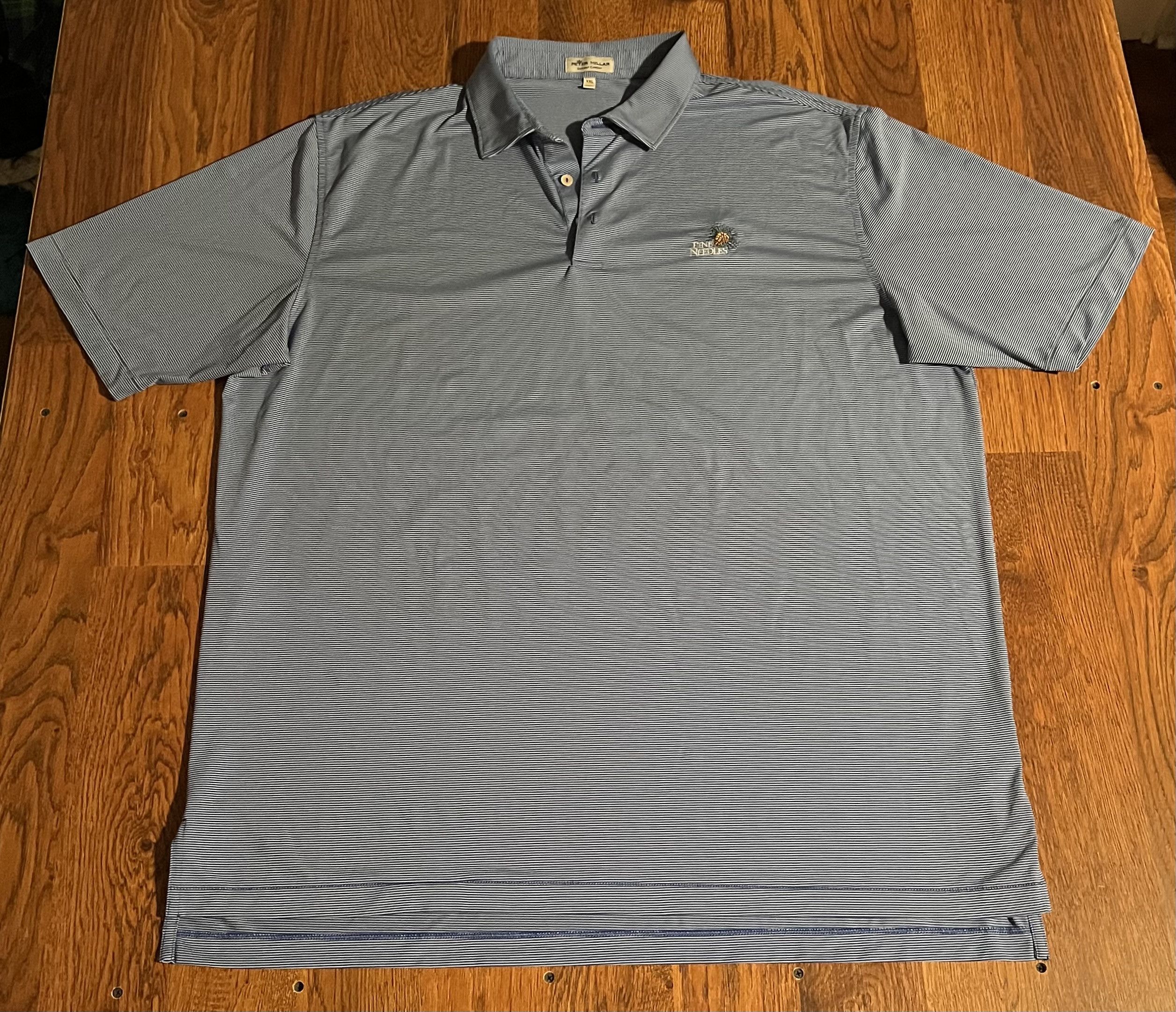 Peter Millar Peter Millar Summer Comfort Polo Shirt Stripe Pine Needles Size US XXL / EU 58 / 5 - 1 Thumbnail