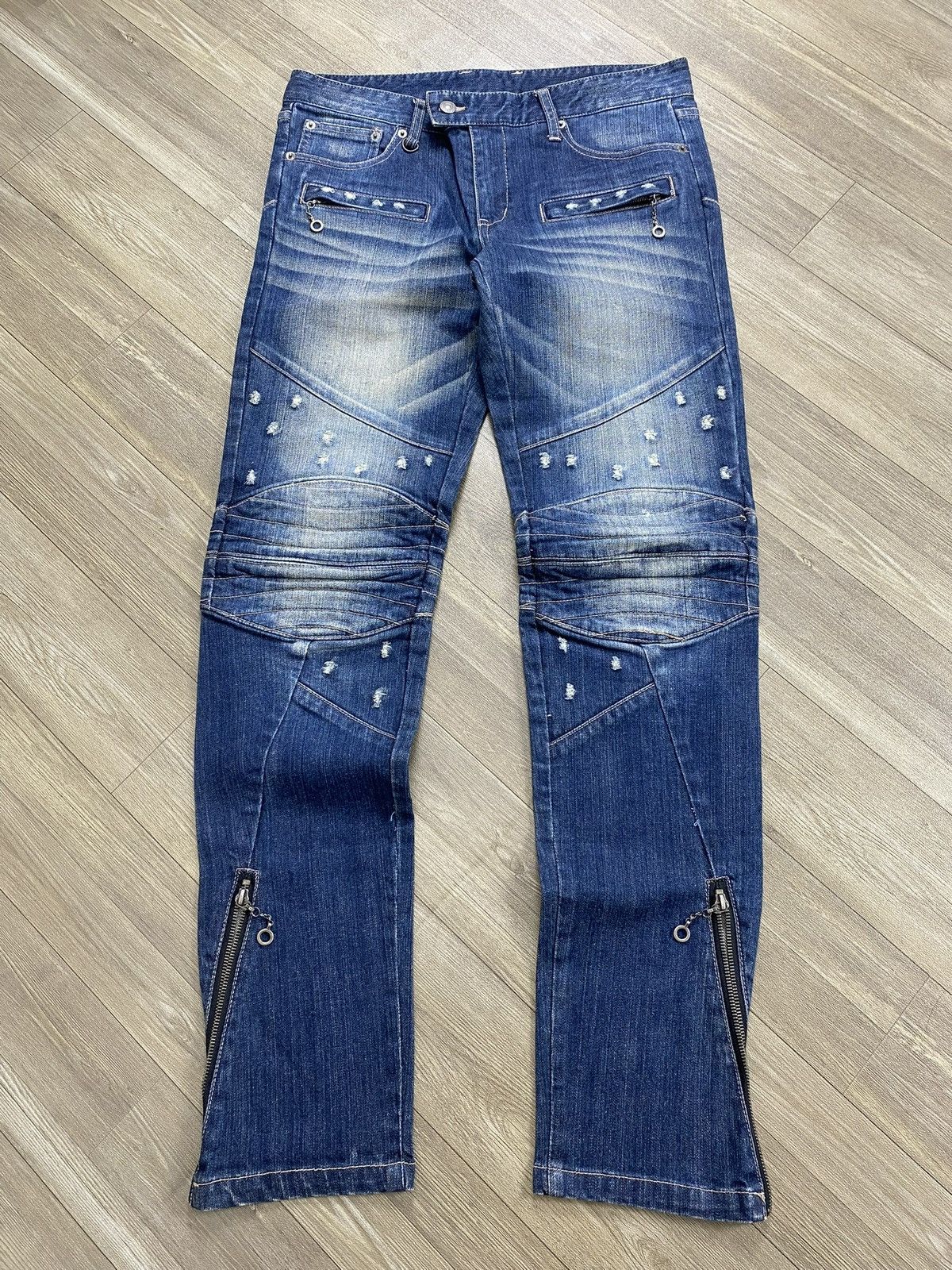 PPFM Vintage PPFM Japan Distressed Punk Lgb Style Bikers Jeans Size US 34 / EU 50 - 1 Thumbnail