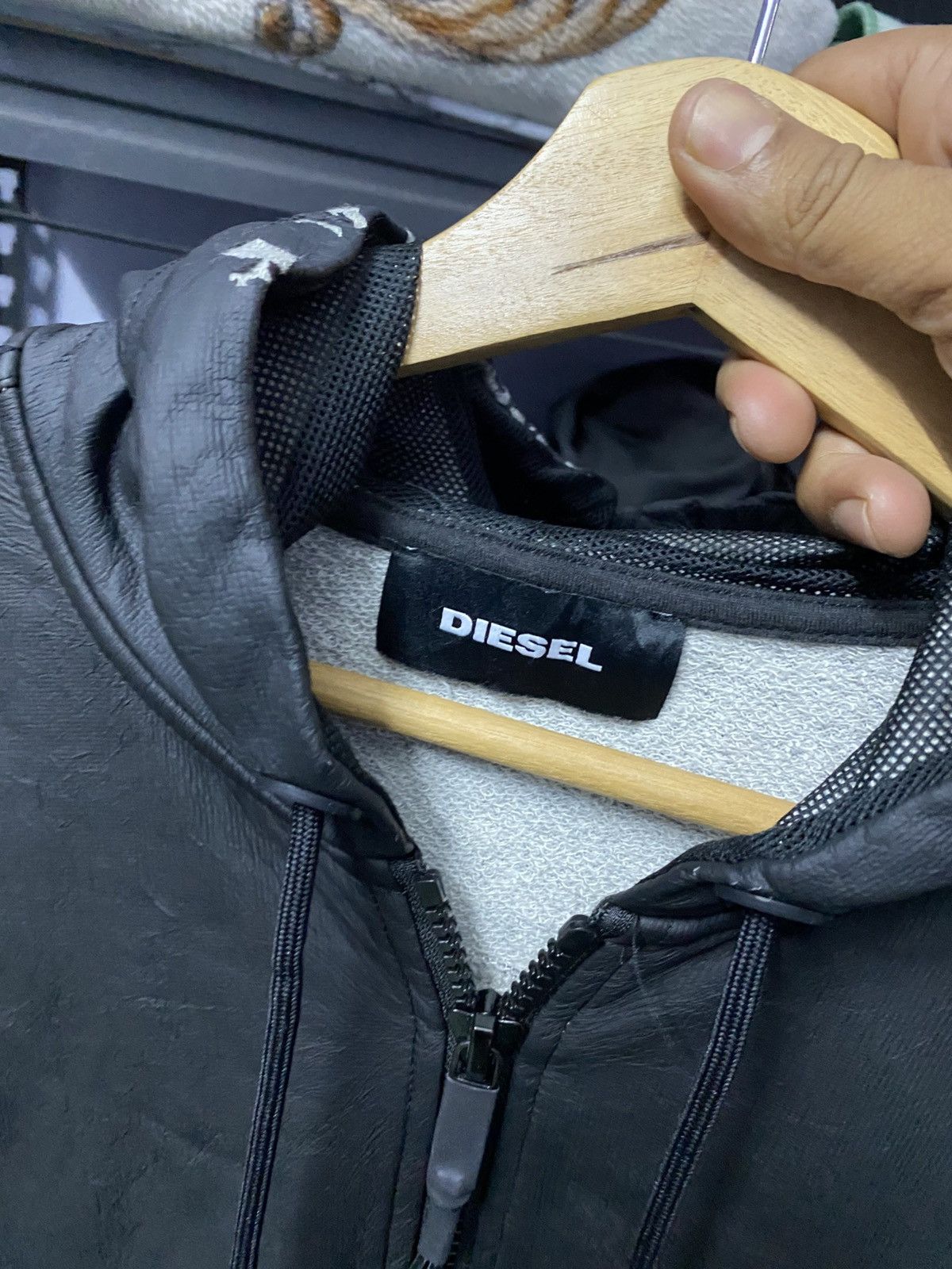 Diesel Diesel Hoodie Zipper Jacket Leather Black Size US M / EU 48-50 / 2 - 8 Thumbnail