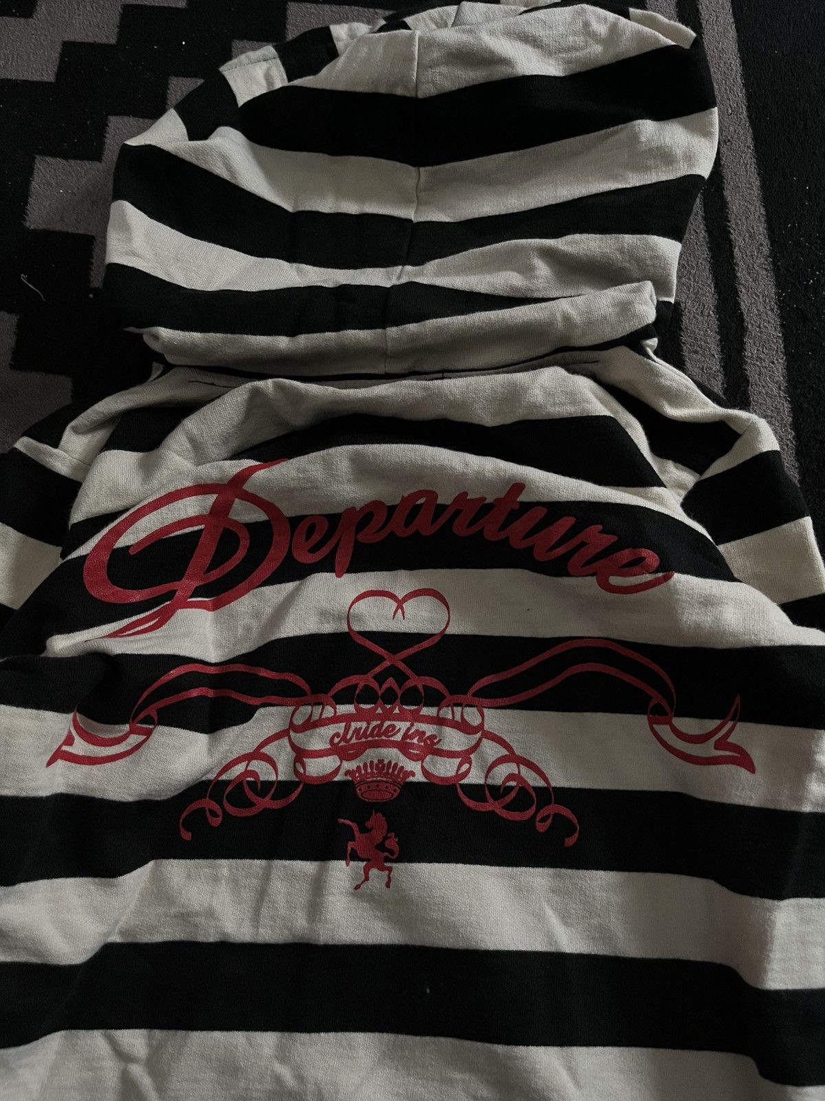 Hysteric Glamour 2000s Clr!de poem style striped hoodie Size US M / EU 48-50 / 2 - 4 Thumbnail