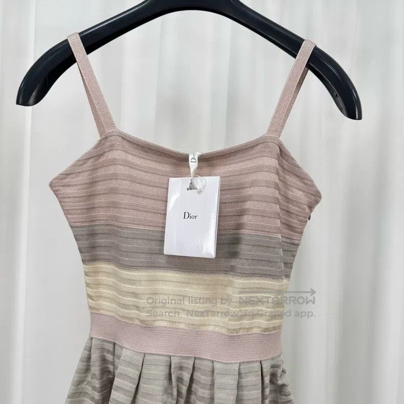 Dior Striped colour-blocked dress
