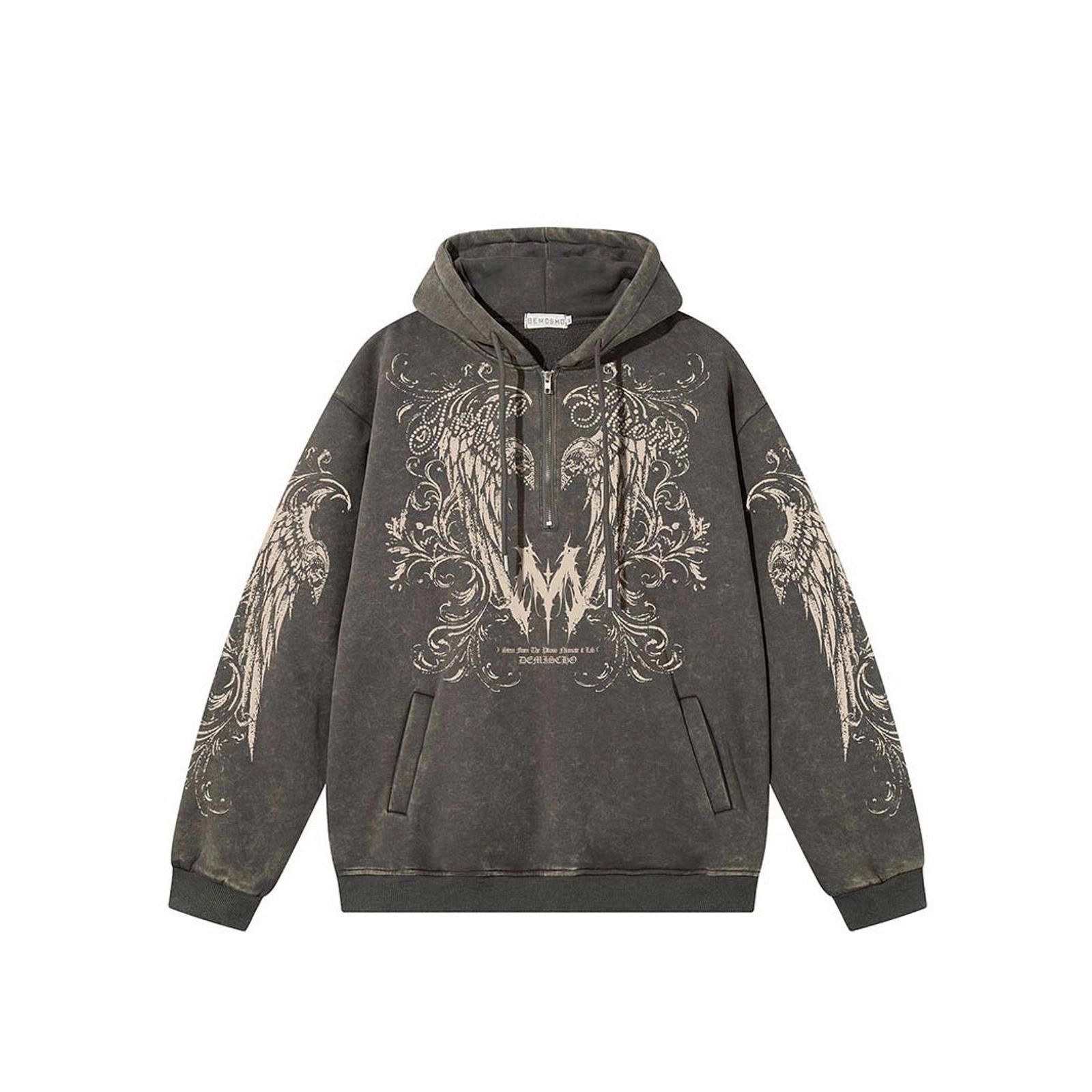 Japanese Brand Black Graphic Print Hoodie, Streetwear Hoodie Size US M / EU 48-50 / 2 - 3 Thumbnail
