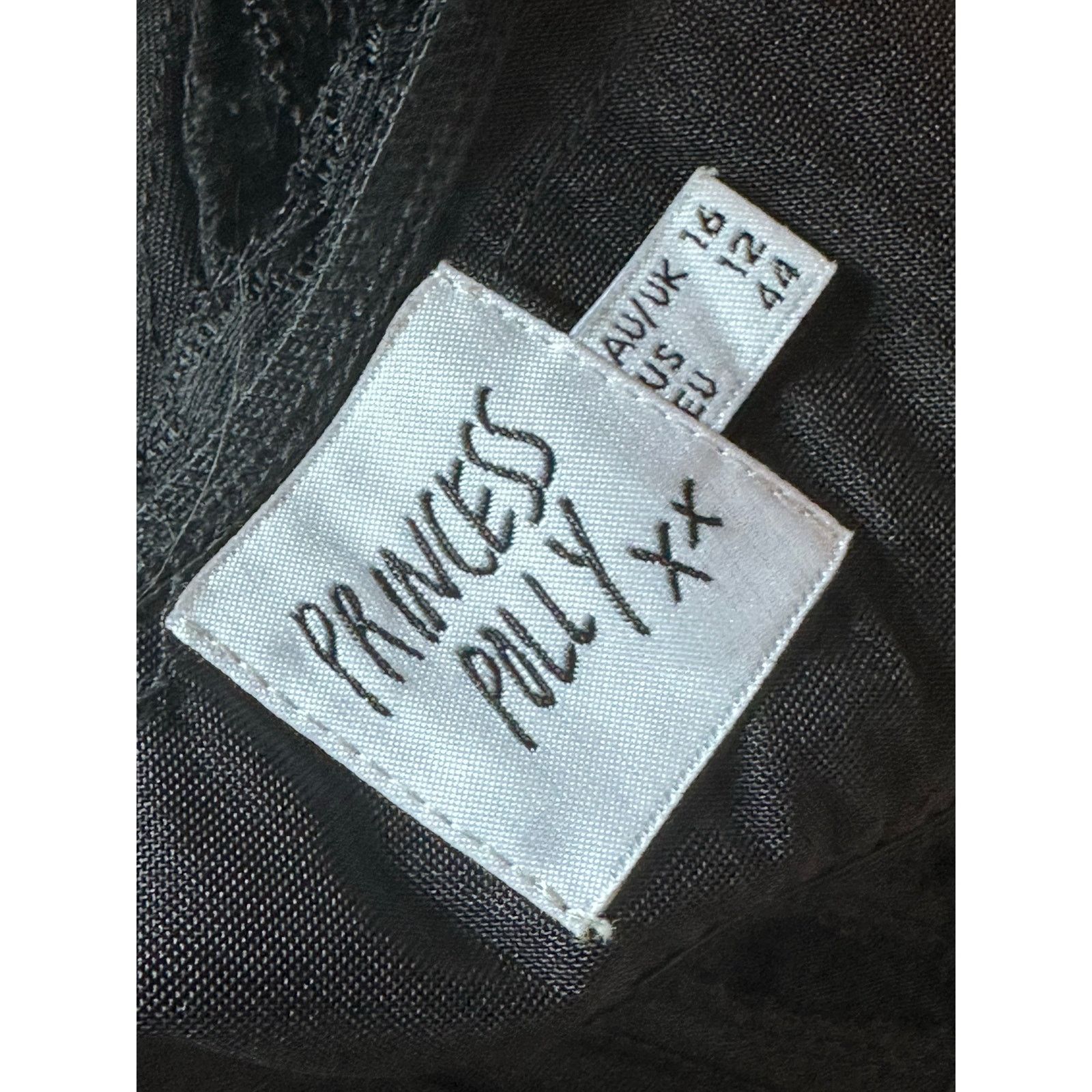 PRINCESS POLLY Princess Polly black short sleeves crop blouse size 12 Size XL / US 12-14 / IT 48-50 - 3 Thumbnail