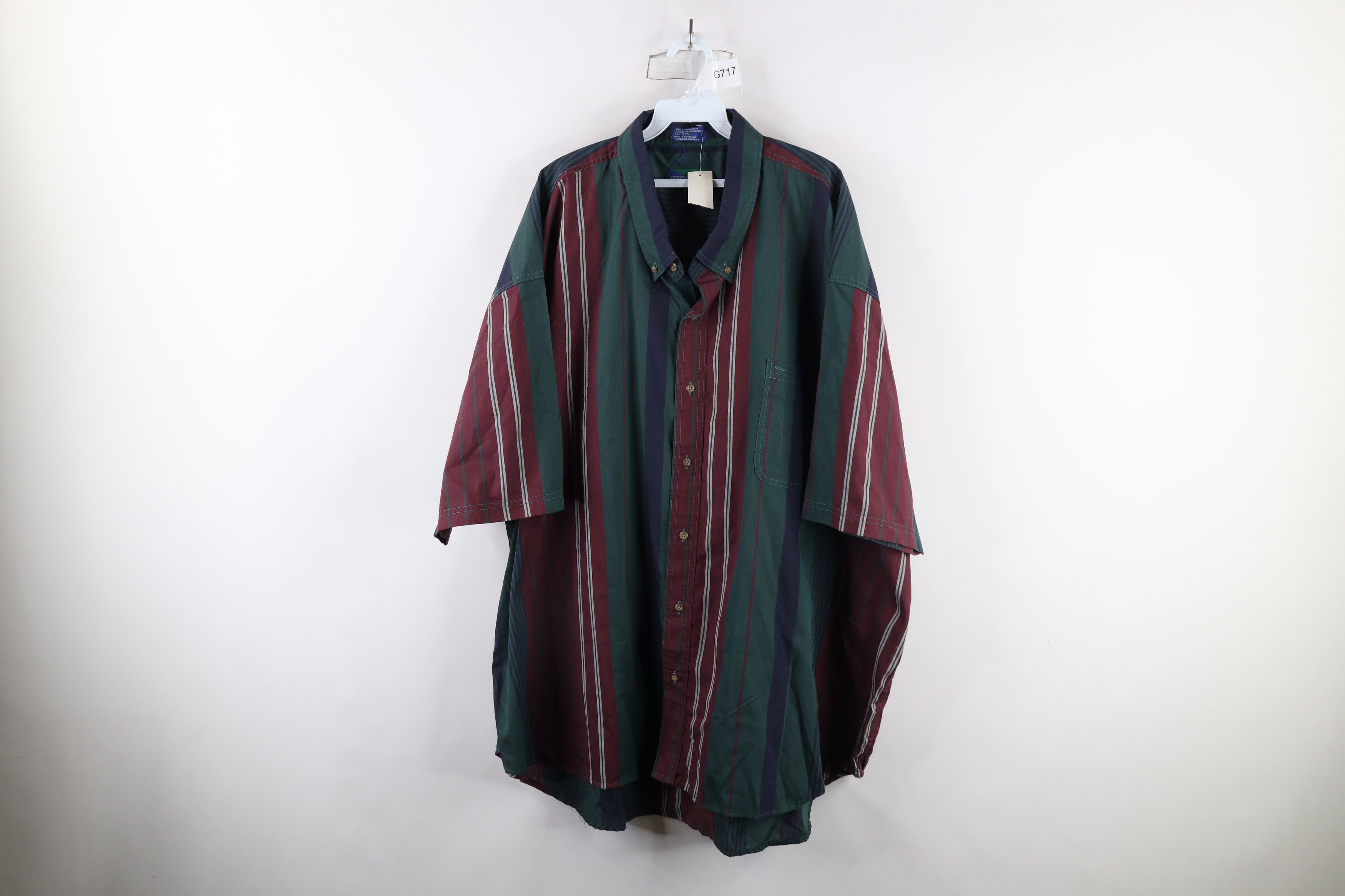 Vintage Deadstock Vintage 90s Streetwear Block Button Down Shirt Size US XXL / EU 58 / 5 - 1 Thumbnail