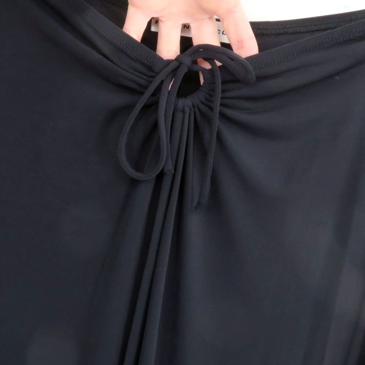 Vintage VTG Robin Piccone Women Pants Black Medium Slinky Straight Leg Keyhole Front Vintage Dress Pants Button? (but no new info). Size 32" / US 10 / IT 46 - 2 Thumbnail