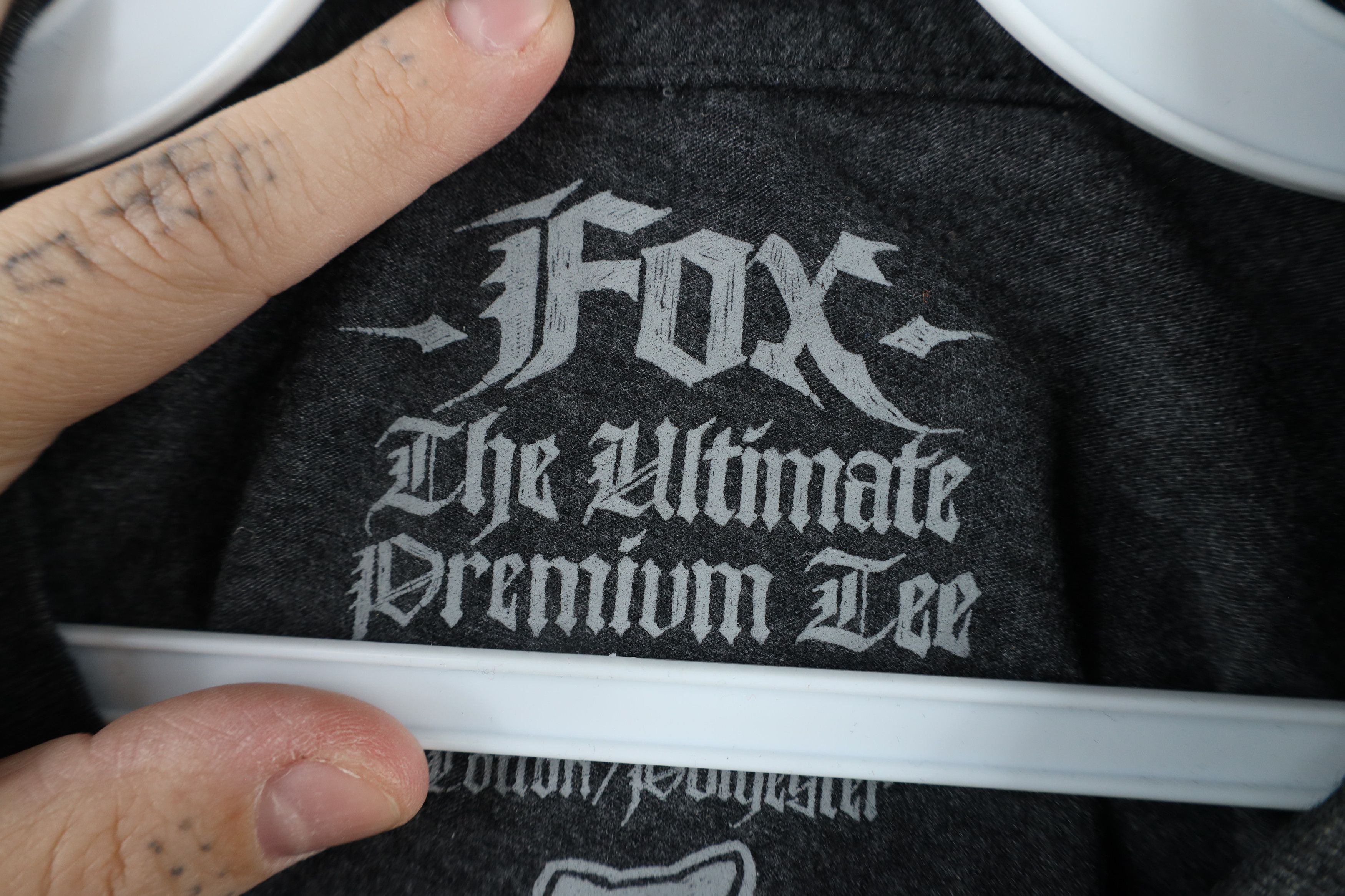 Fox Racing × Vintage Fox Racing Big Logo Short Sleeve T-Shirt Charcoal Gray Size US M / EU 48-50 / 2 - 10 Thumbnail