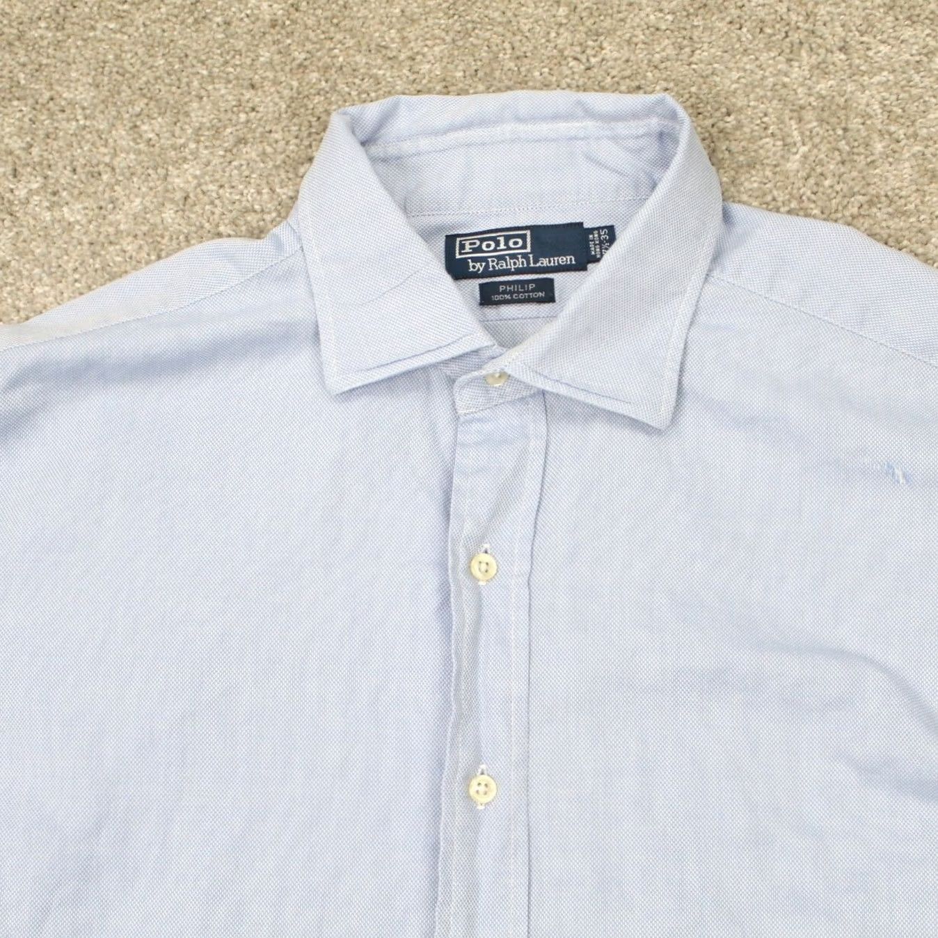 Polo Ralph Lauren Polo Ralph Lauren Mens Button Long Sleeve Shirt Blue Cotton 17 1/2 35 Size US XXL / EU 58 / 5 - 7 Thumbnail