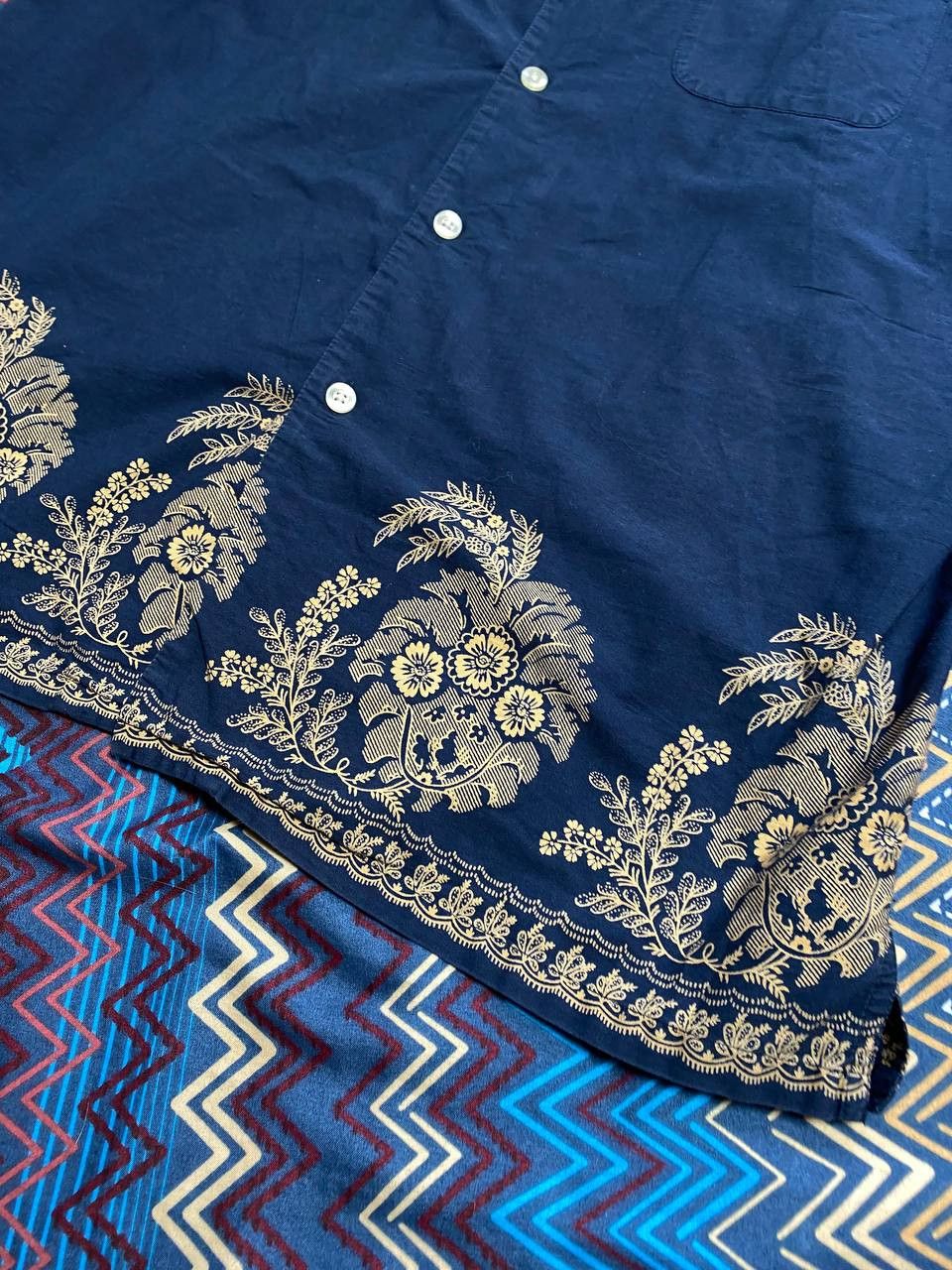 Ralph Lauren Vintage Y2K shirt Ralph Lauren blue print streetwear Size US M / EU 48-50 / 2 - 4 Thumbnail