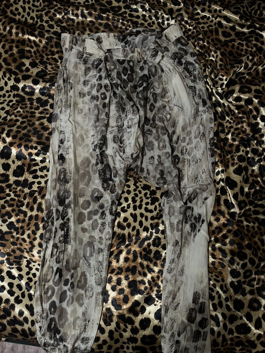 Image of Just Cavalli x Roberto Cavalli Animal Print Silk Pants in Cheetah, Women's (Size 30)