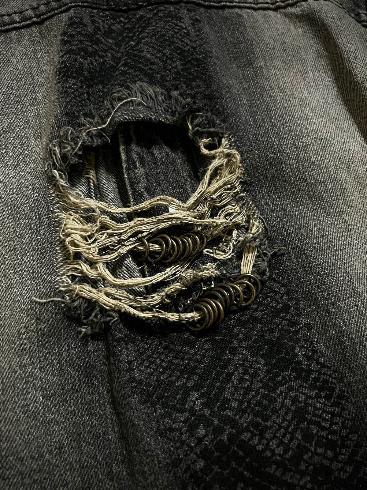 Japanese Brand Midas Archive Distressed Fur Jacket VKei Y2K Custom Rings Size US M / EU 48-50 / 2 - 15 Thumbnail