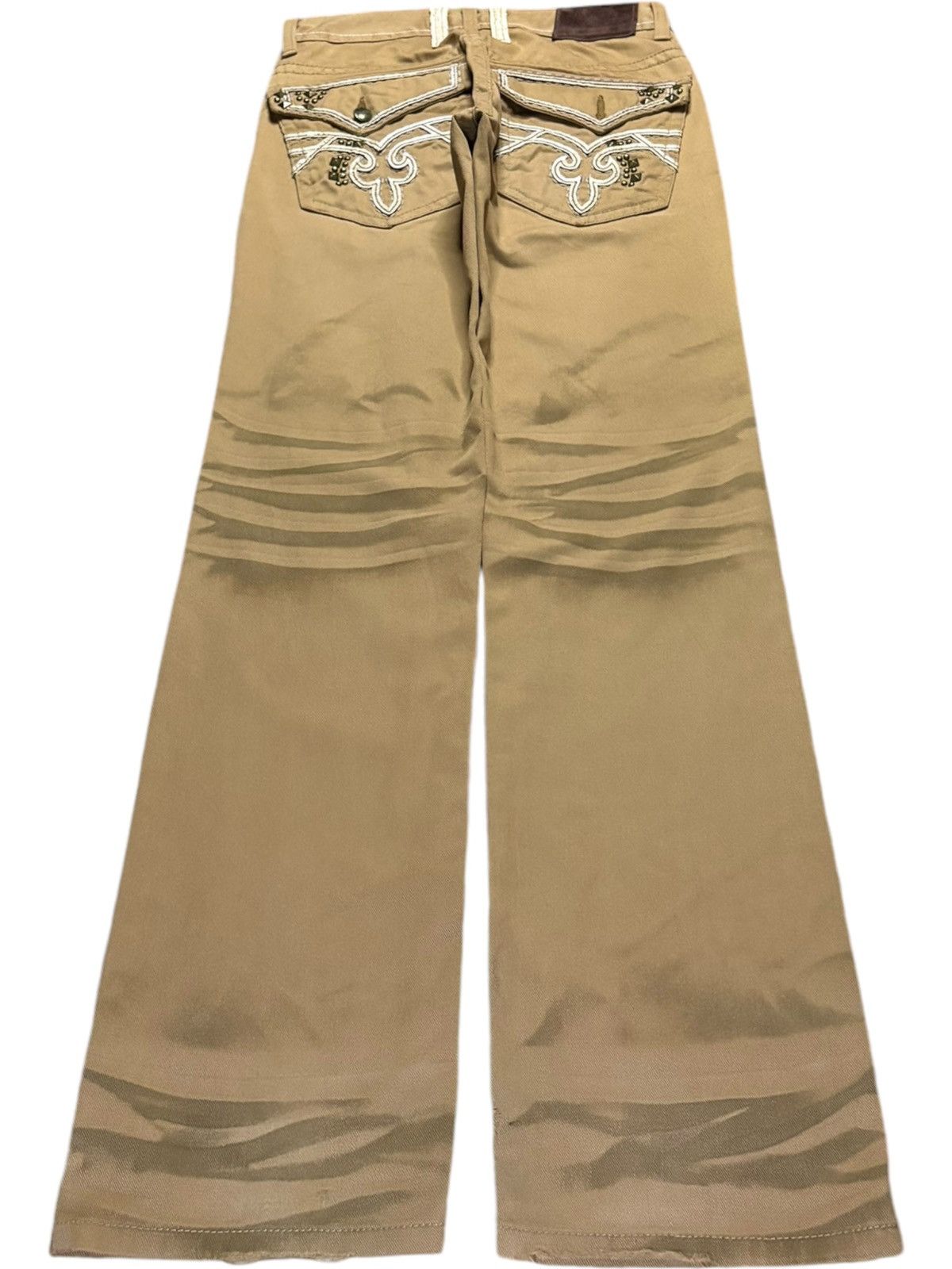 Japanese Brand Vintage Japanese Brand Whiskers Style Studded Loose Jeans Size US 28 / EU 44 - 2 Thumbnail