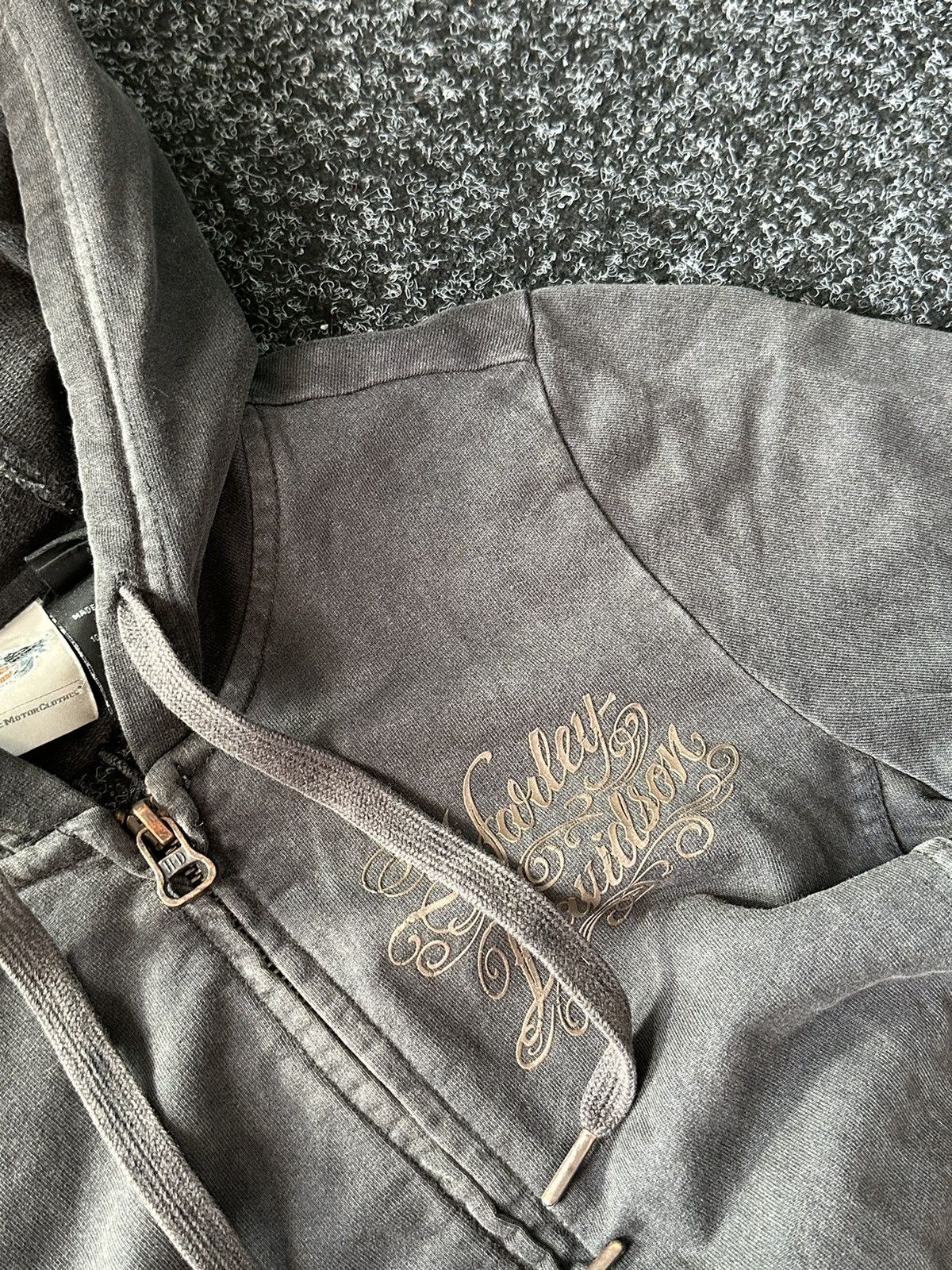 Harley Davidson × Vintage 🚨Vintage 90s Harley Davidson ZIP LOGO long sleev avant garde Size S / US 4 / IT 40 - 4 Thumbnail