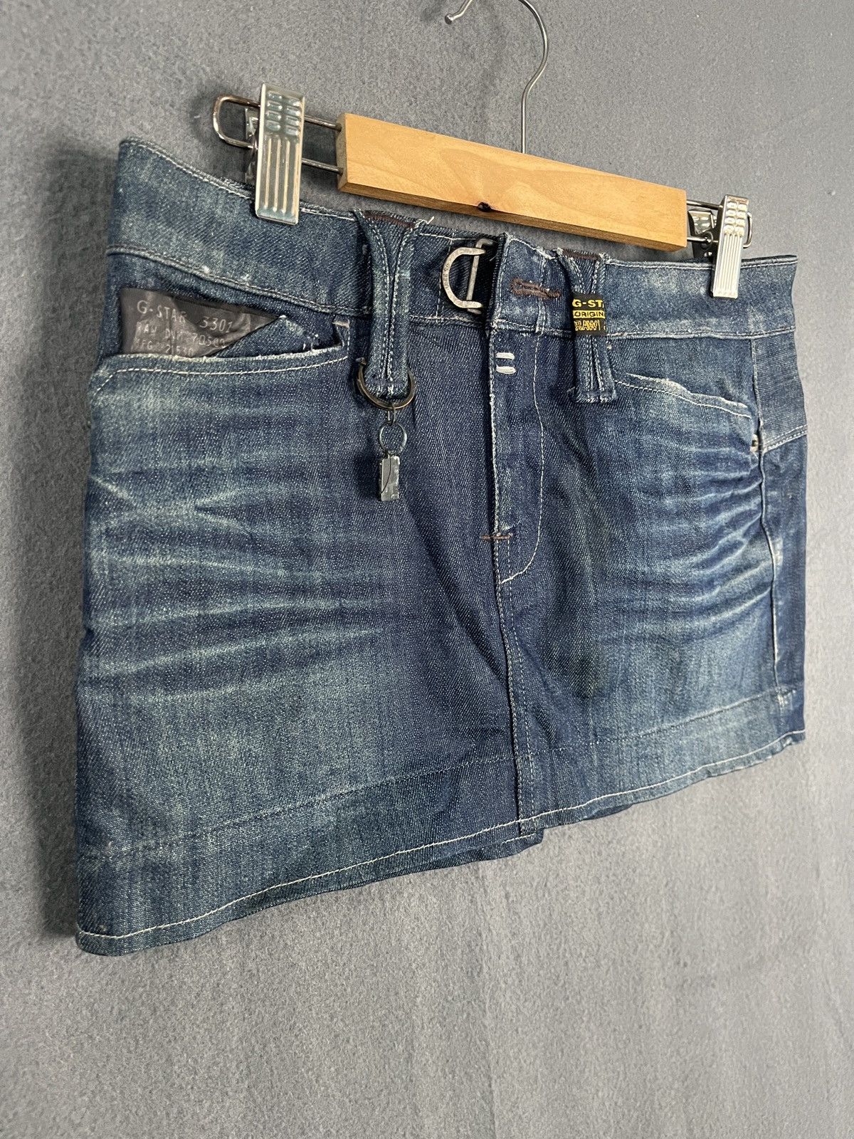 G-Star × Japanese Brand G Star Raw Denim Minic Mini Skirt Size 29" - 3 Thumbnail