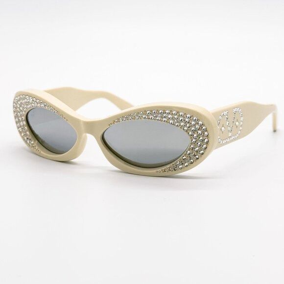 Valentino NEW VALENTINO SUNGLASSES VLS-178E IVORY/BLUE OVAL WOMEN EYEW Size ONE SIZE - 3 Thumbnail