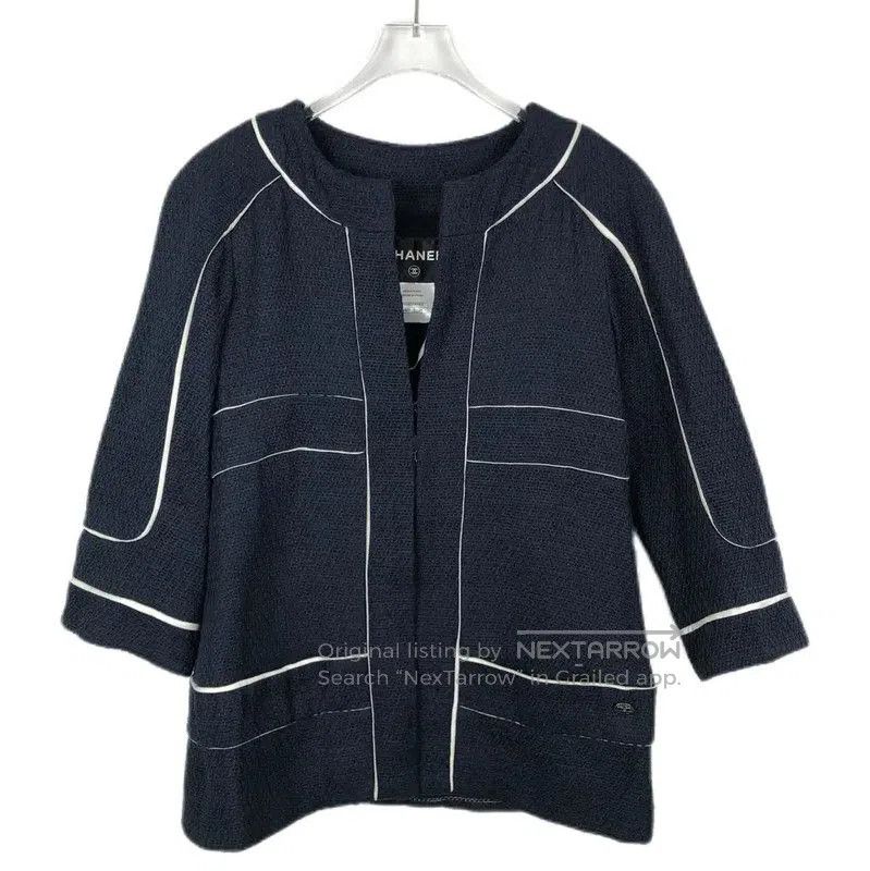 Chanel Chanel Navy Cotton Cardigan for Women . Size XXS / US 00 / IT 34 - 1 Thumbnail