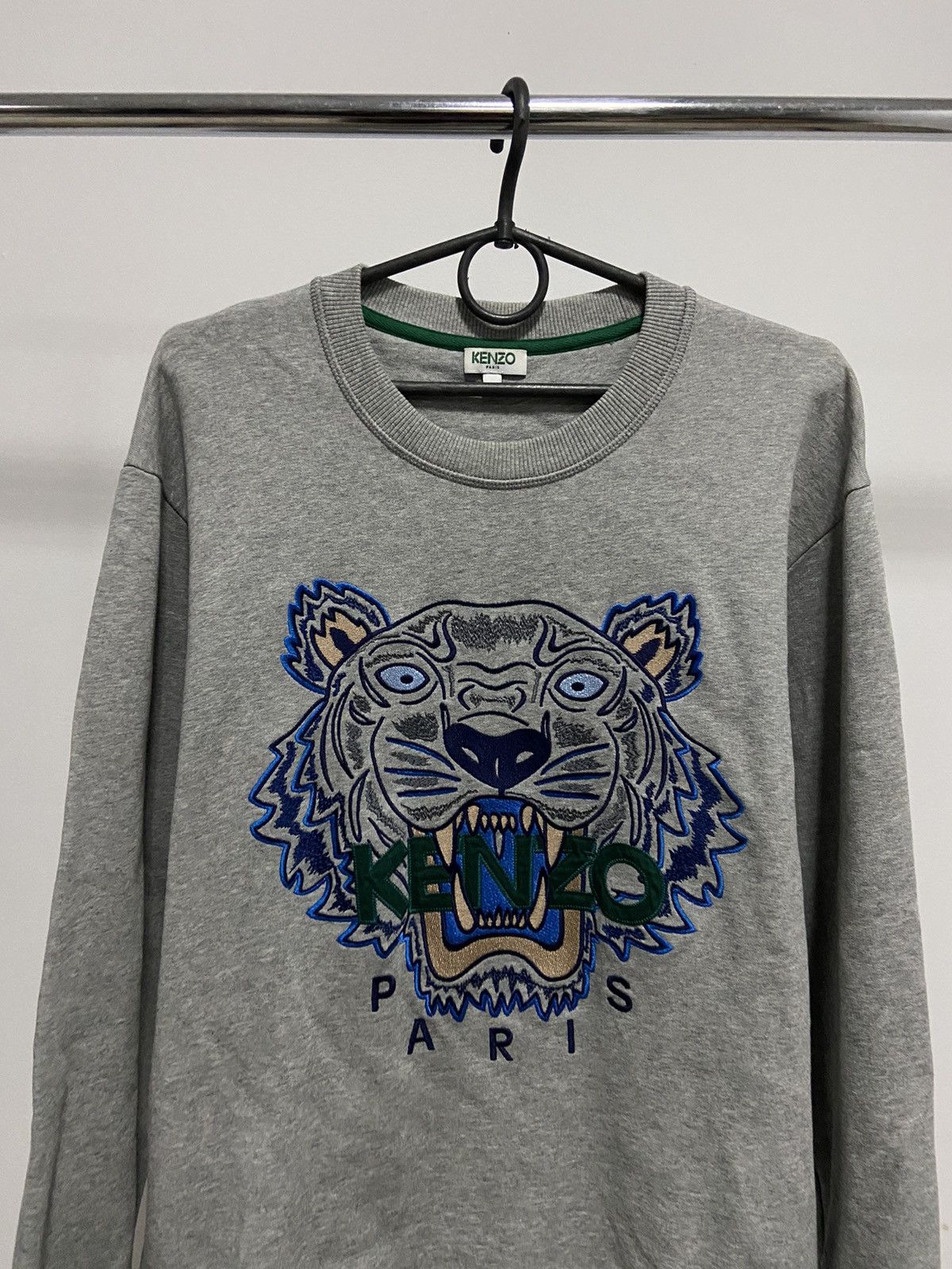 Kenzo × Vintage Kenzo tiger 🐯 Vintage Sweatshirt Big Logo Paris Luxury Size US L / EU 52-54 / 3 - 2 Thumbnail
