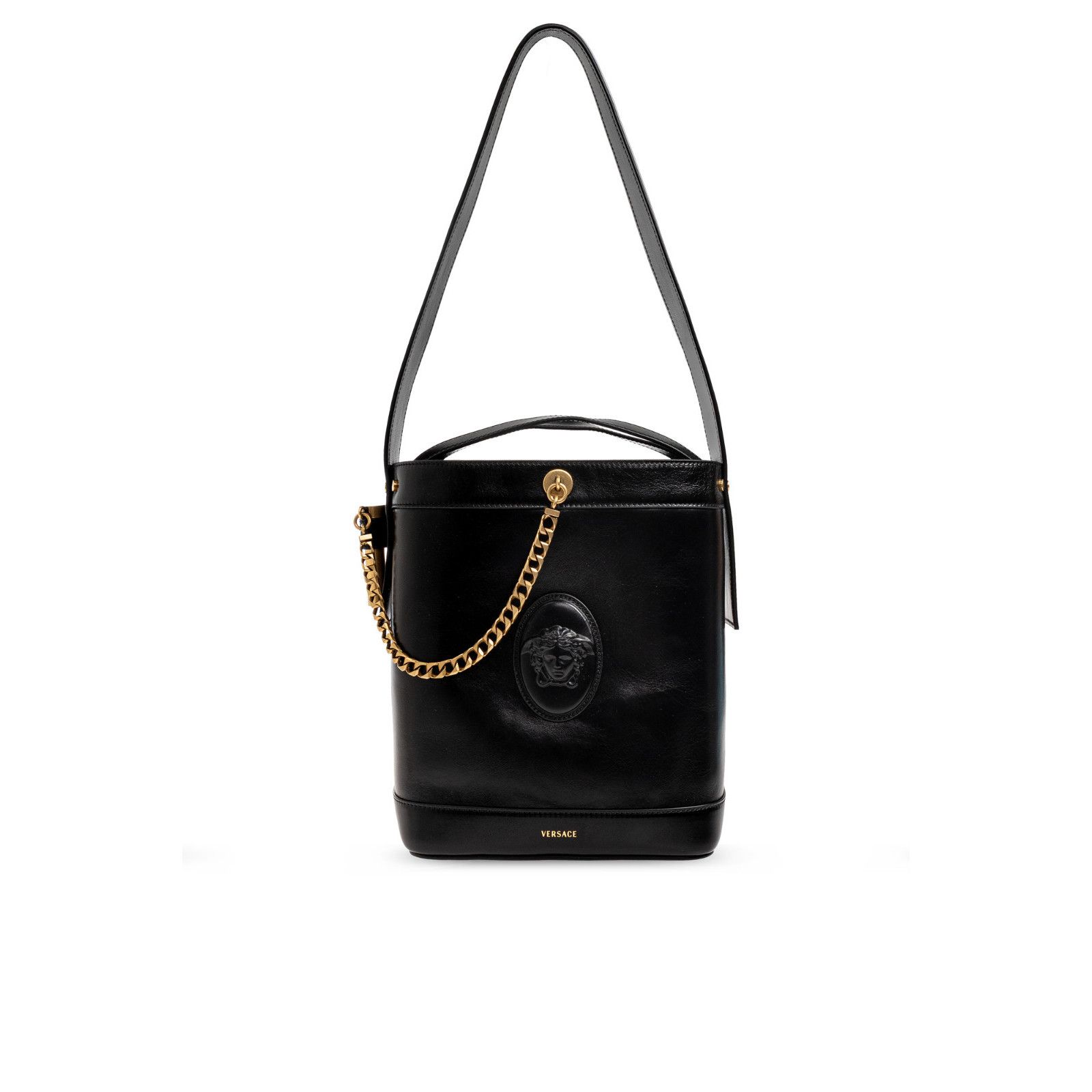 Versace VERSACE Pivot Small Black Bucket Bag New & Authentic Size ONE SIZE - 1 Thumbnail