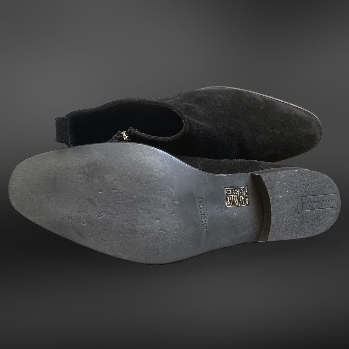 Other “Pure Black” Italian Suede Chelsea Boots Size US 9 / EU 42 - 3 Thumbnail