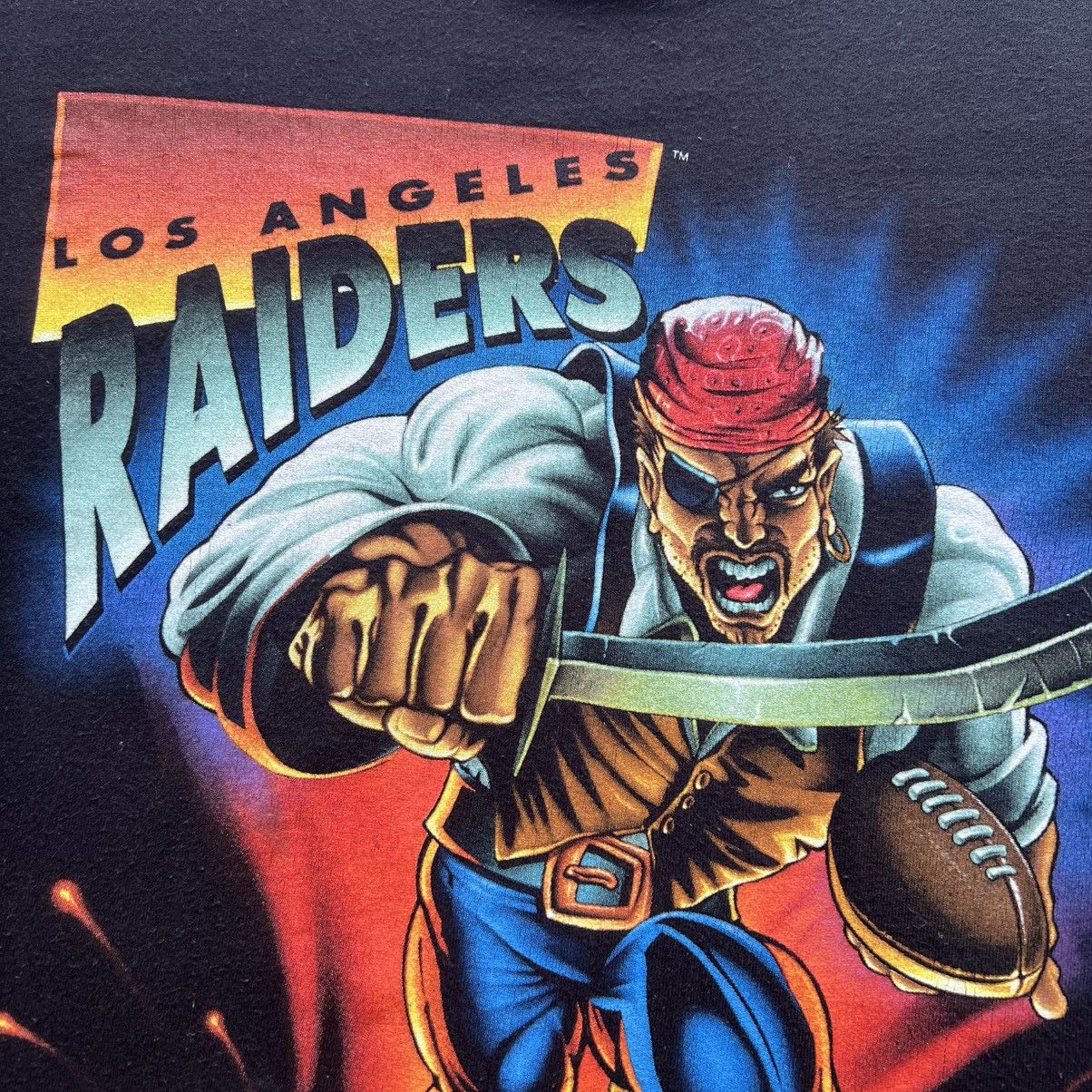 NFL × Vintage VTG 1994 Los Angeles Raiders Salem NFL Tee Shirt Size US XL / EU 56 / 4 - 4 Thumbnail
