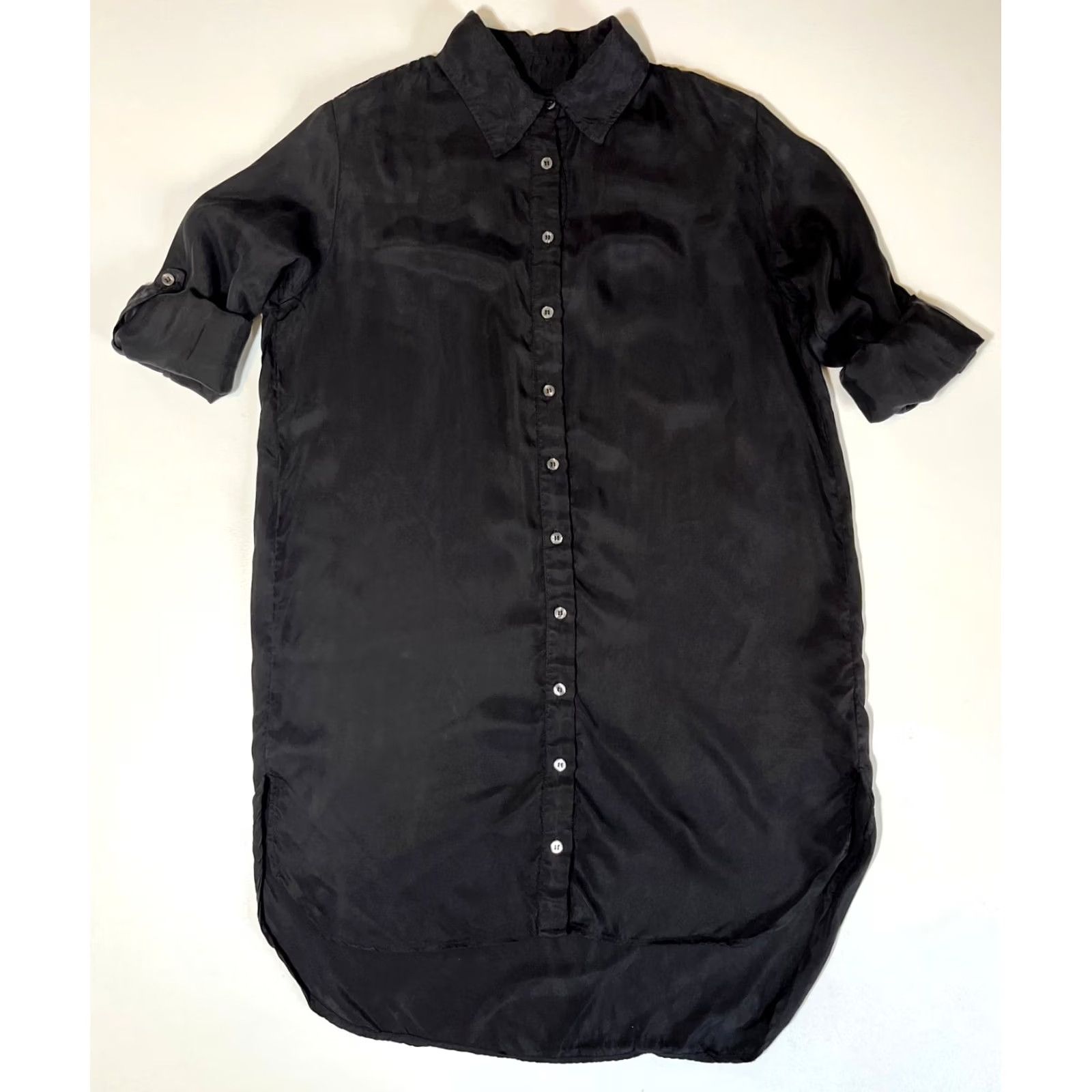 Vintage Tribe Kelley Women's Long Tunic Shirt Black Made in USA Sz M Size M / US 6-8 / IT 42-44 - 4 Thumbnail