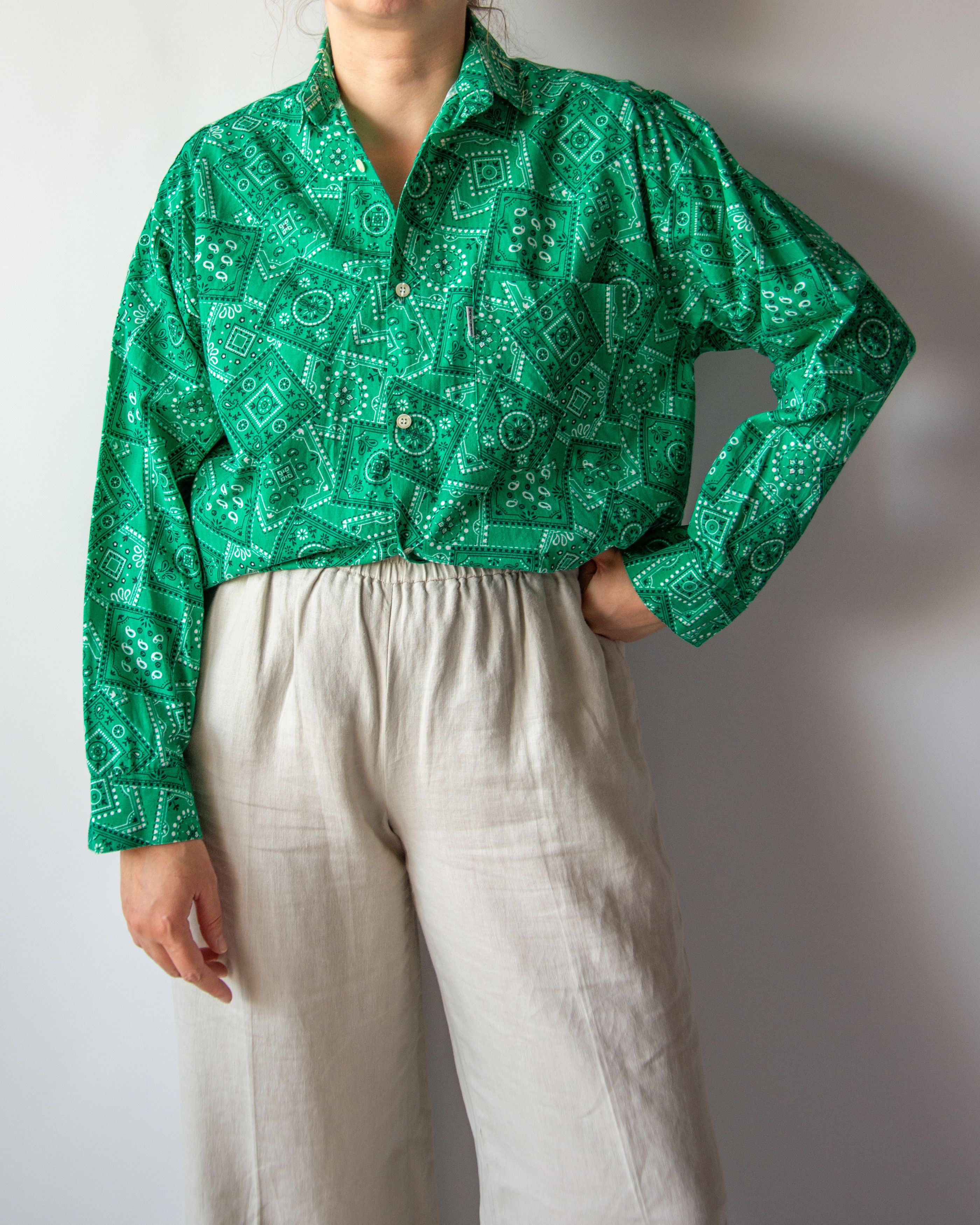 Vintage Vintage Naf Naf Bandana Print Shirt Size US M / EU 48-50 / 2 - 6 Thumbnail