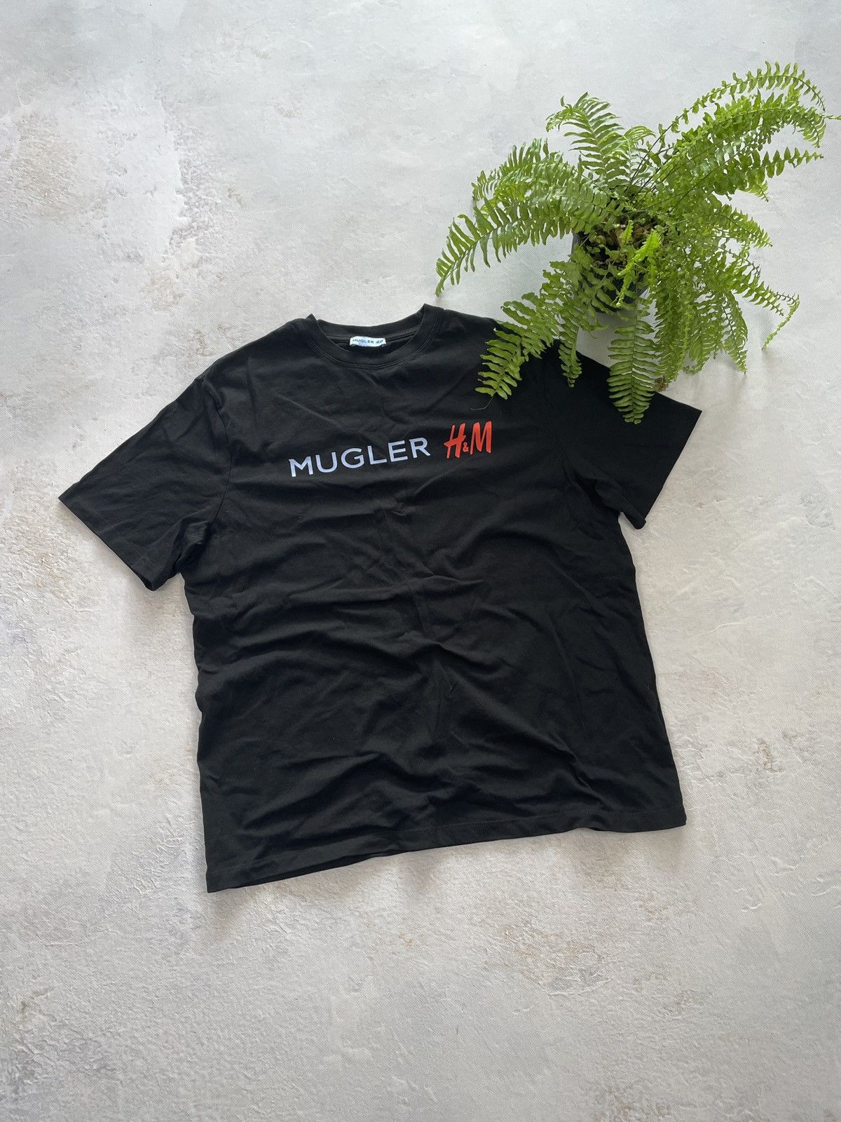 Mugler Mugler H&M T-Shirt Spellout Big Logo Size US M / EU 48-50 / 2 - 1 Thumbnail