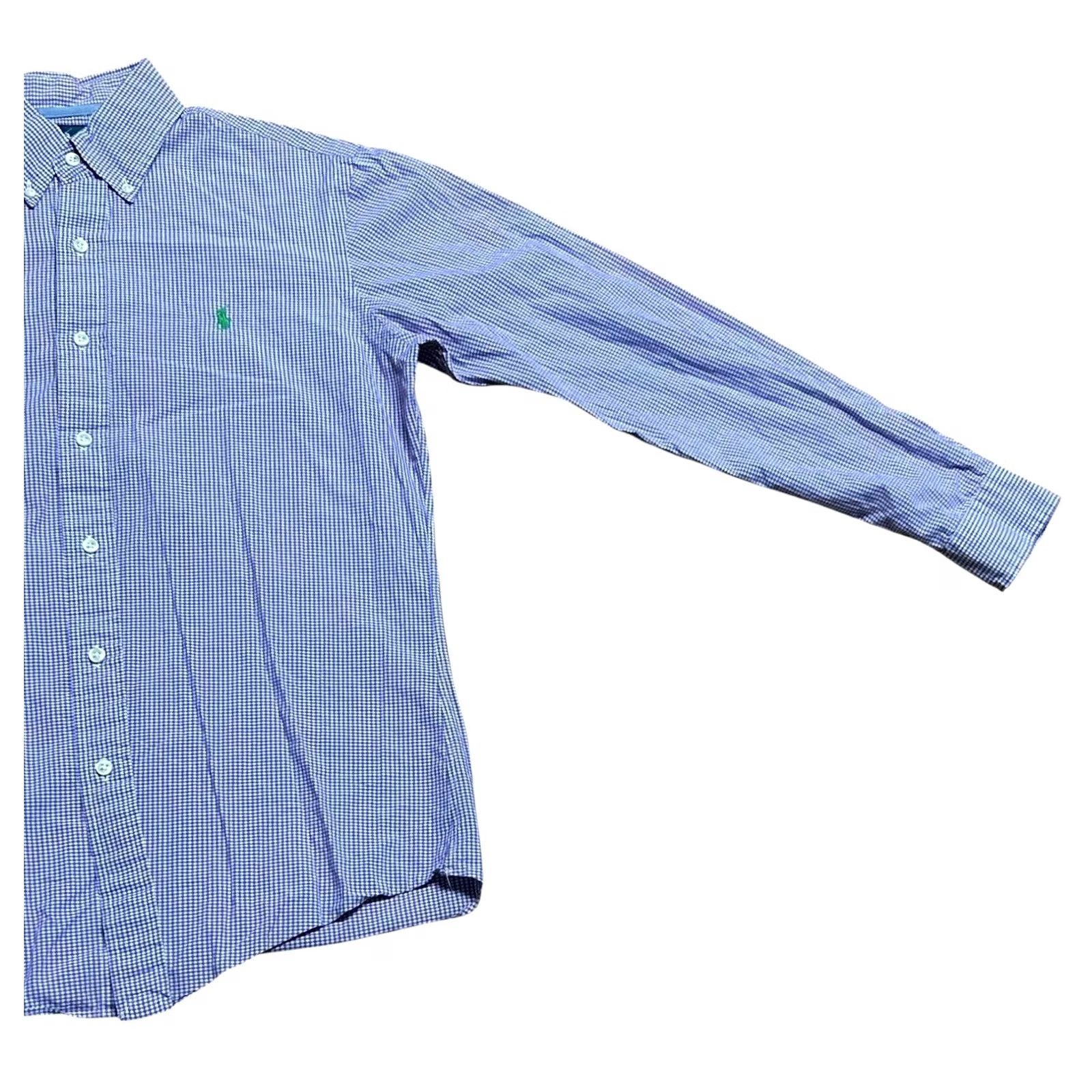 Ralph Lauren Ralph Lauren Purple & White Plaid Button-Down Long Sleeve Shirt Men's Small Size US S / EU 44-46 / 1 - 3 Thumbnail