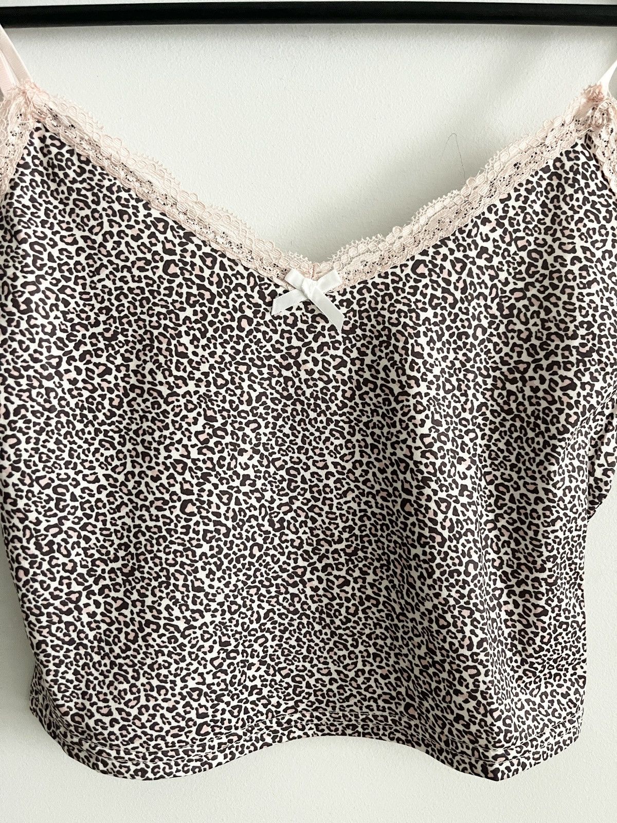 Japanese Brand × Vintage STEAL! Y2K Japan Leopard Print Laces Baby Top Size M / US 6-8 / IT 42-44 - 3 Thumbnail