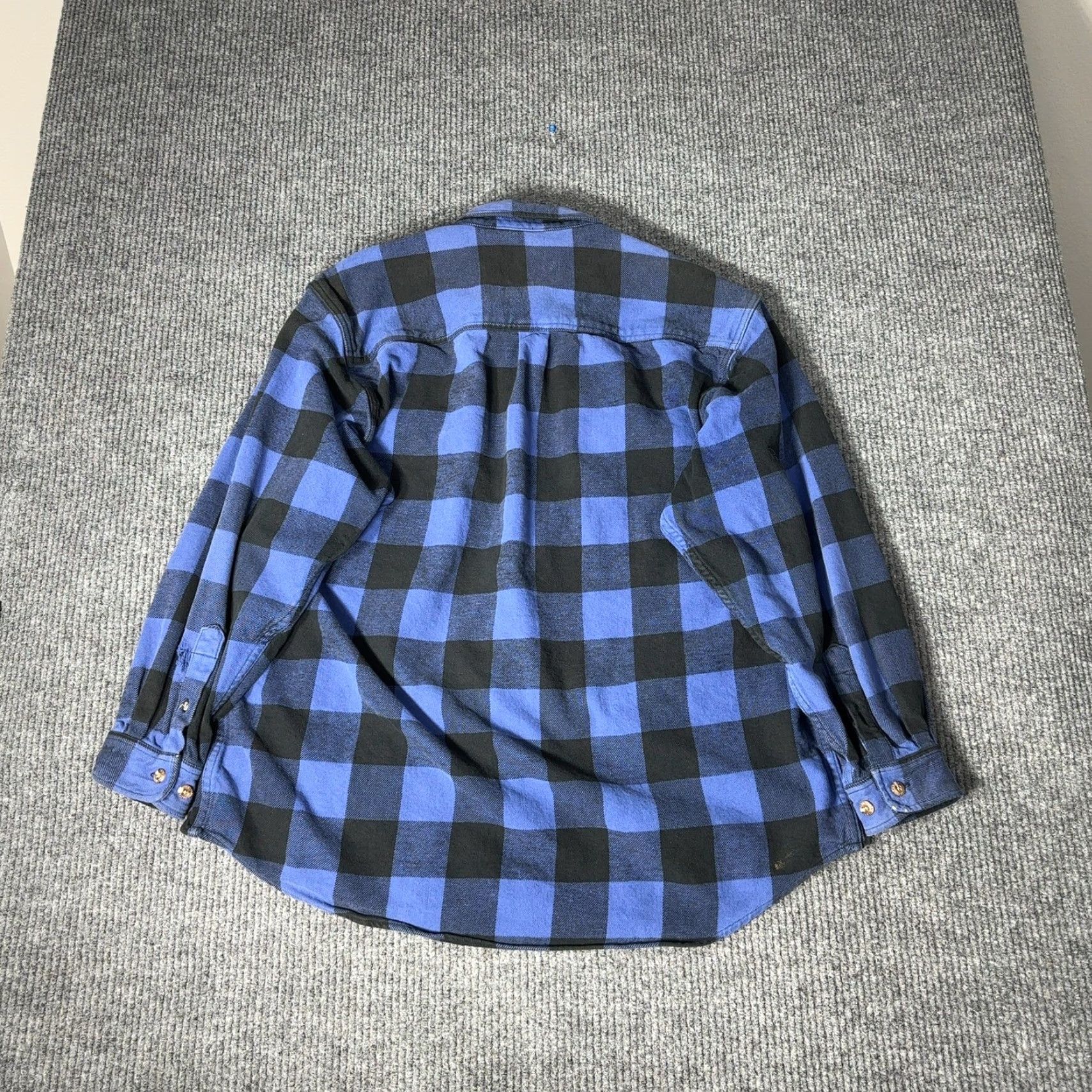 Vintage Field & Stream Flannel Shirt Mens XXL Blue Black Buffalo Plaid Button Up Size US XXL / EU 58 / 5 - 5 Thumbnail