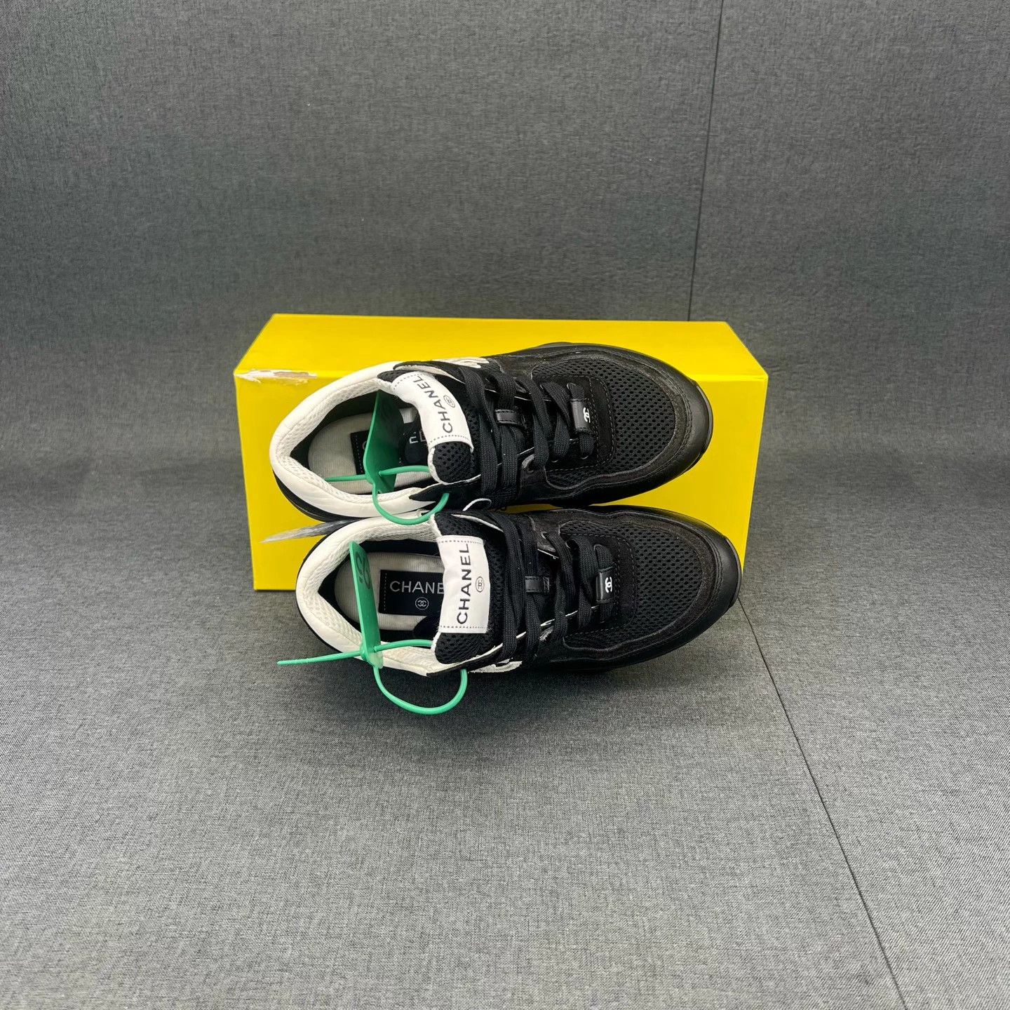 Chanel Chanel Double C Black and White Sneakers Size US 6 / IT 36 - 6 Thumbnail