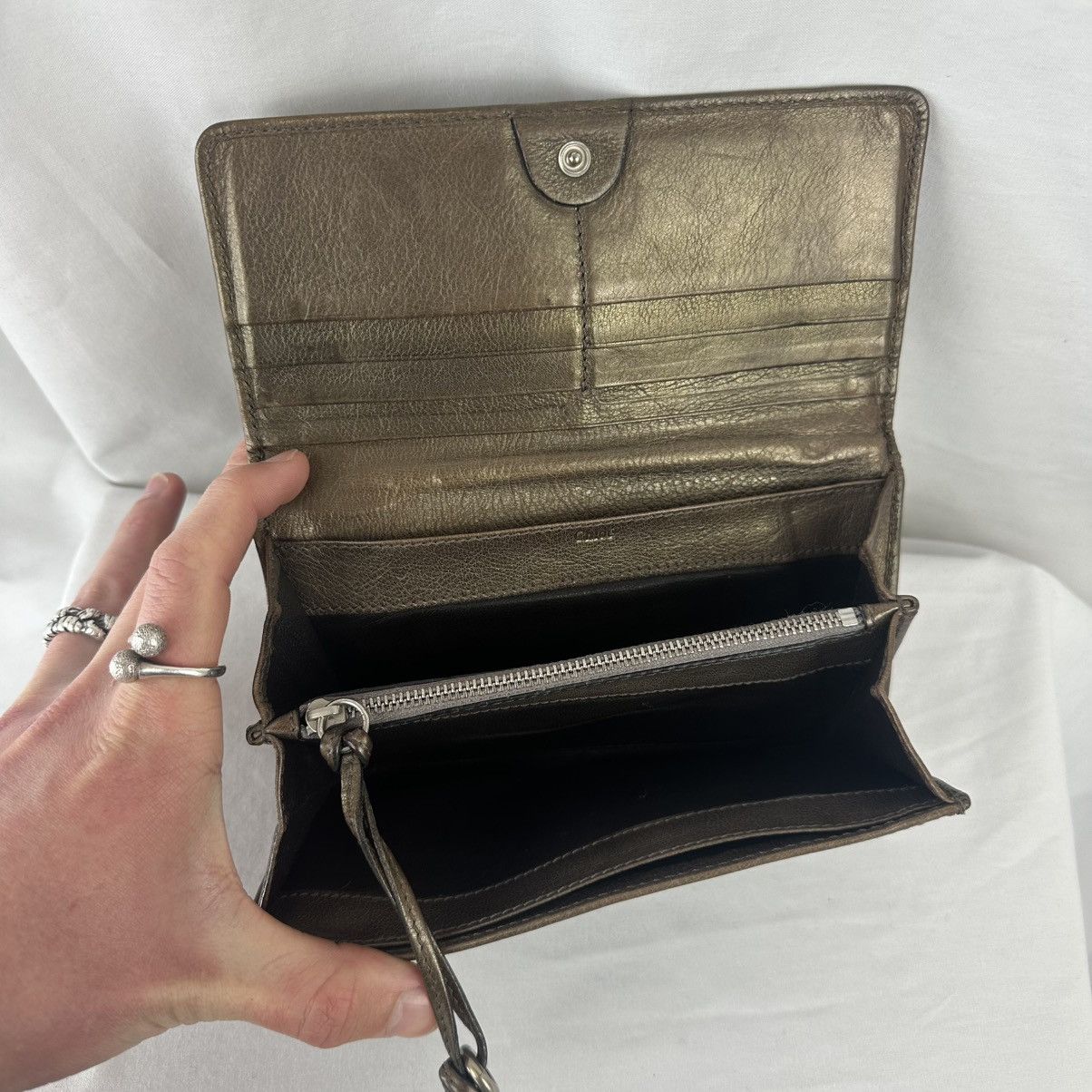Chloe Vintage Authentic Chloe Paddington Leather Wallet Bronze Size ONE SIZE - 10 Thumbnail