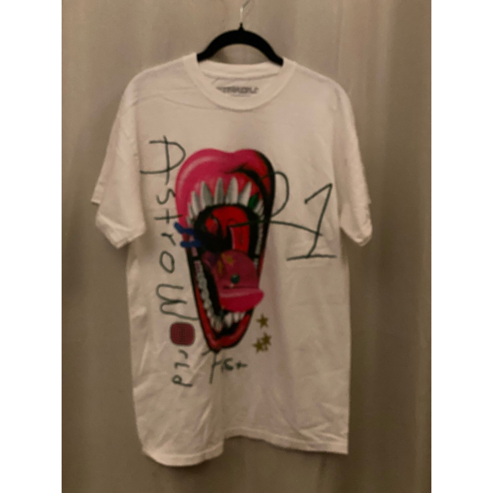 Travis Scott Travis Scott Astroworld Festival 2021 Mouth t shirt sz S Size US S / EU 44-46 / 1 - 1 Thumbnail