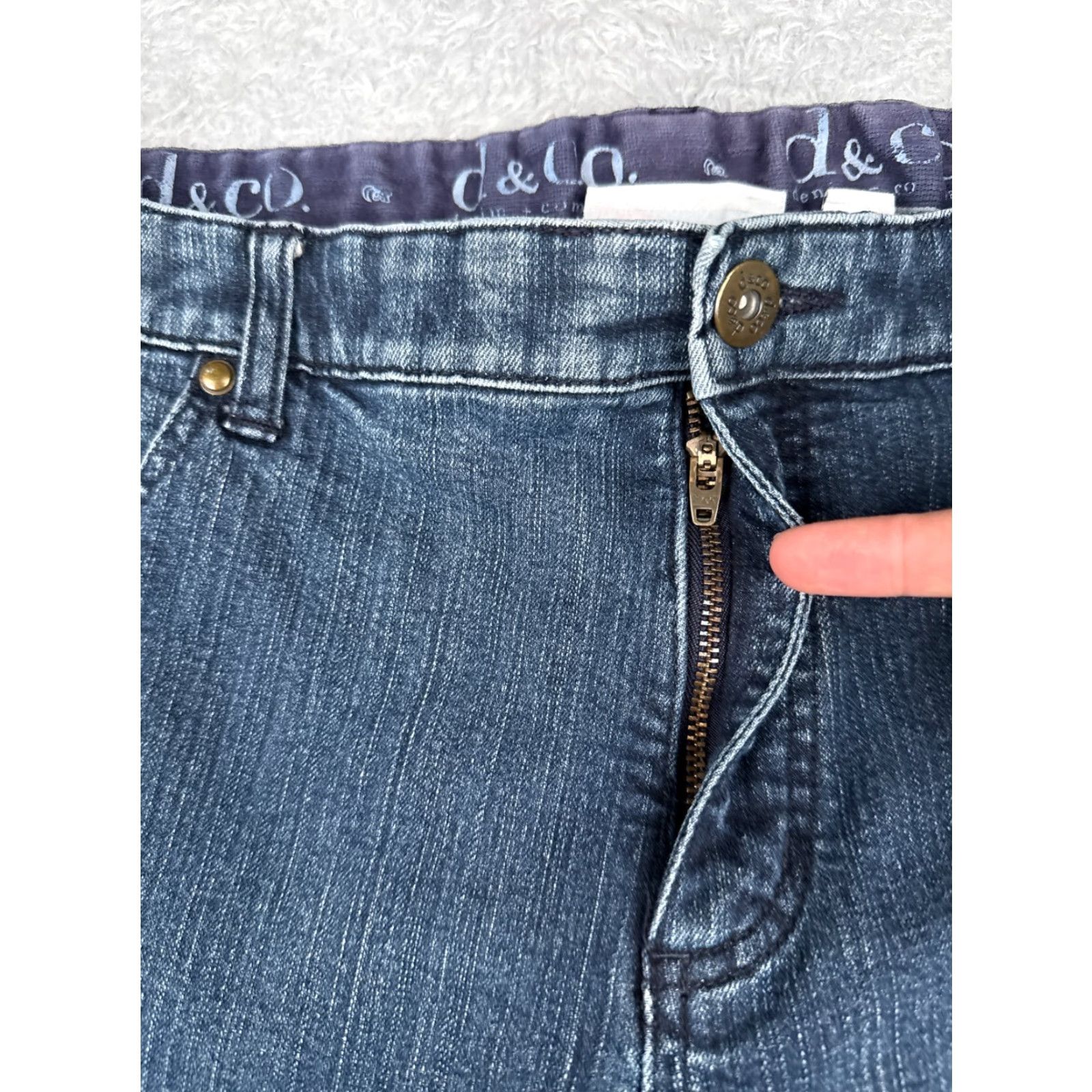 Vintage VINTAGE D&Co Womens Jeans Boots Cut High Waist Denim 14 Blue Cotton Blend 32x29 Size 36" / US 14 / IT 50 - 5 Thumbnail