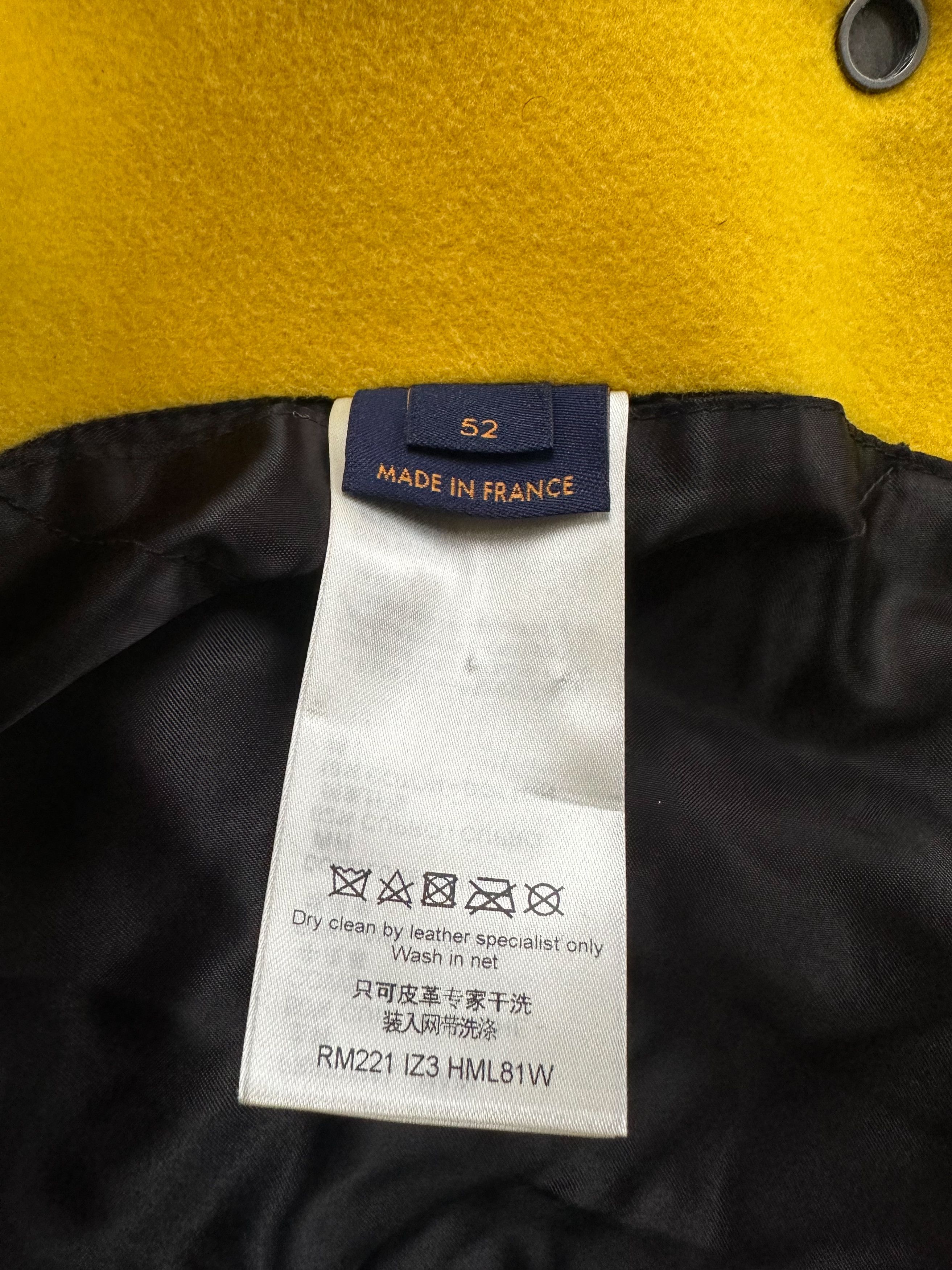 Louis Vuitton Louis Vuitton Black & Yellow Varsity Jacket Size US XL / EU 56 / 4 - 5 Thumbnail