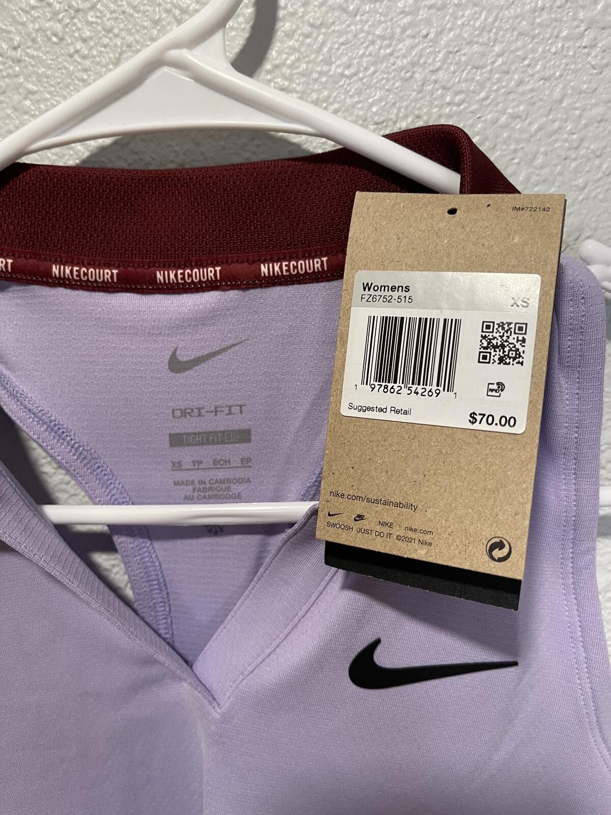 Nike Nike Women's Dri-FIT Sleeveless Tennis Polo Top XS Size XS / US 0-2 / IT 36-38 - 3 Thumbnail