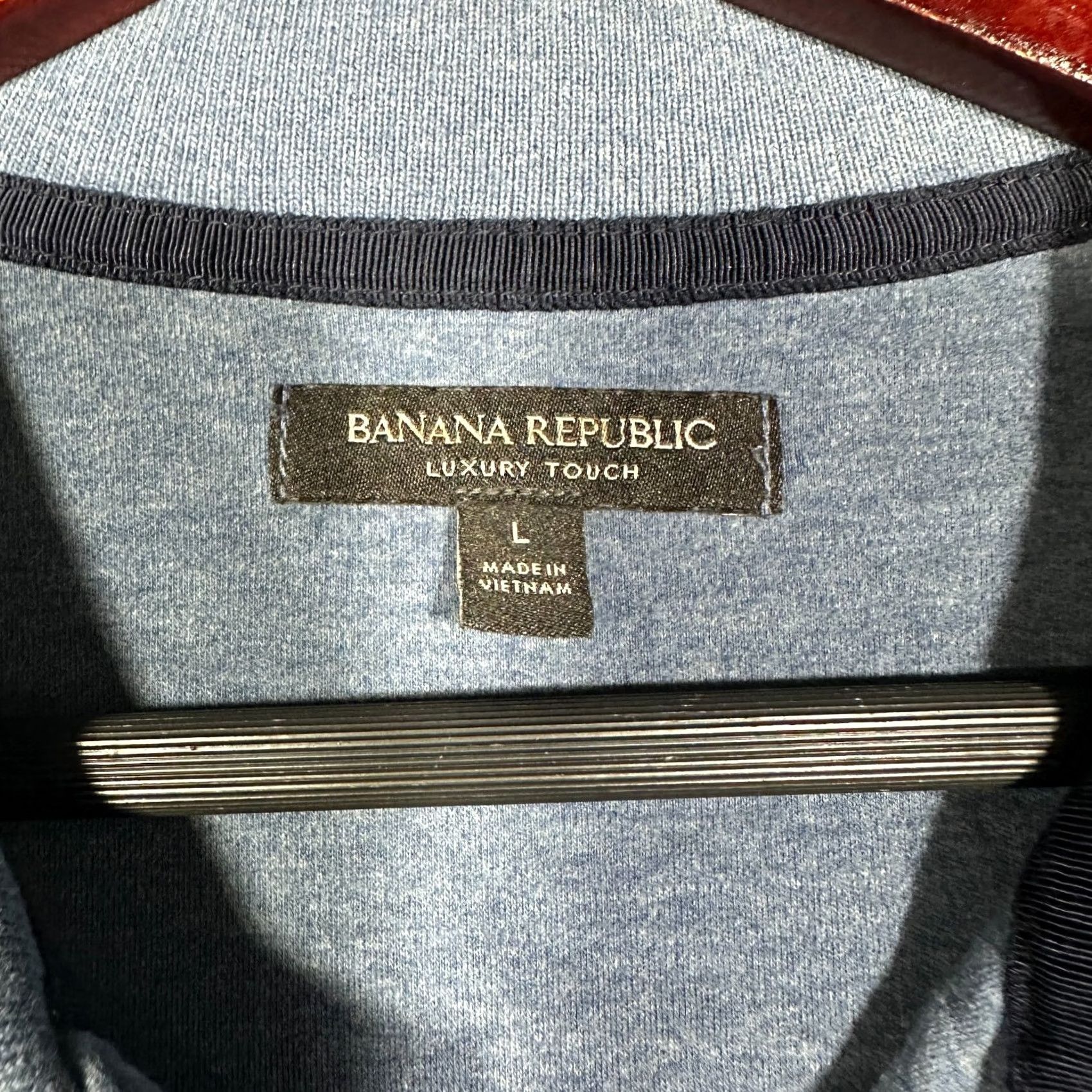 Banana Republic Banana Republic Polo Shirt Mens Large Luxury Touch Blue Cotton Short Sleeve Polo Size US L / EU 52-54 / 3 - 4 Thumbnail