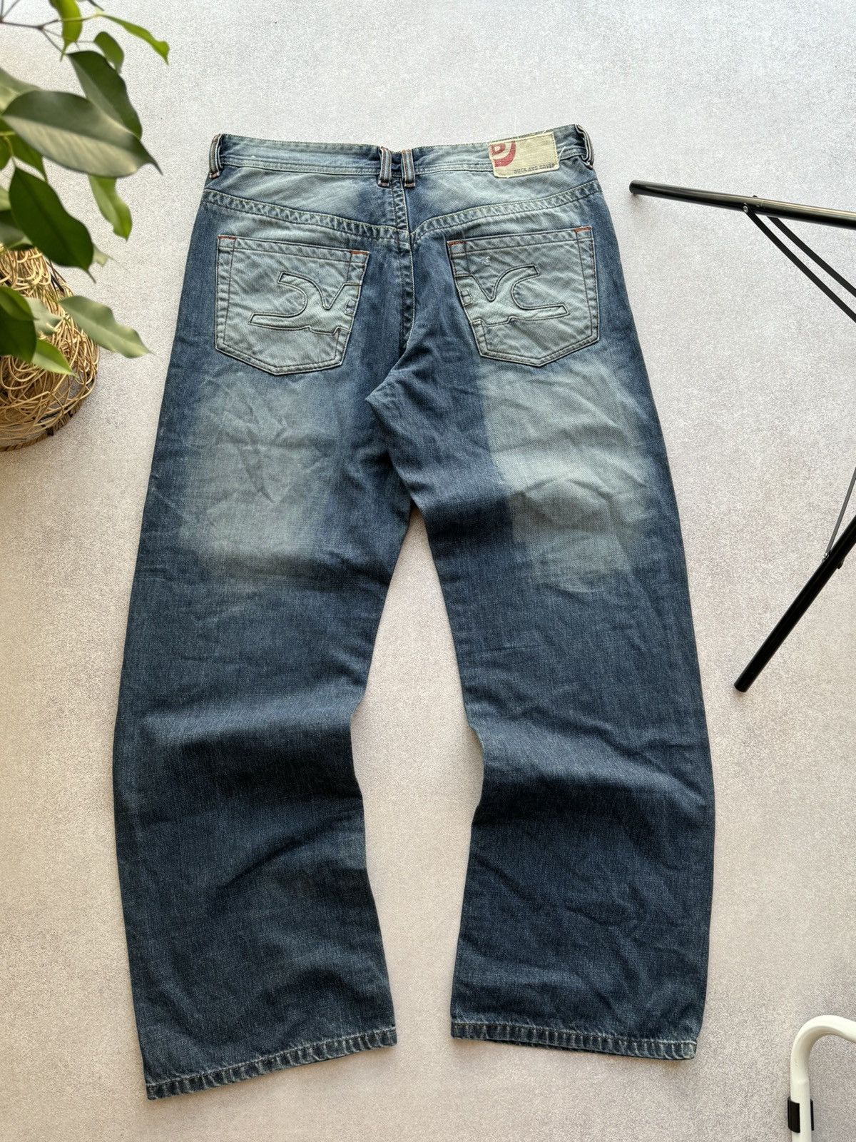 Vintage Jeans Dirty Pants faded crash denim thrashed y2k distressed Size US 36 / EU 52 - 5 Thumbnail