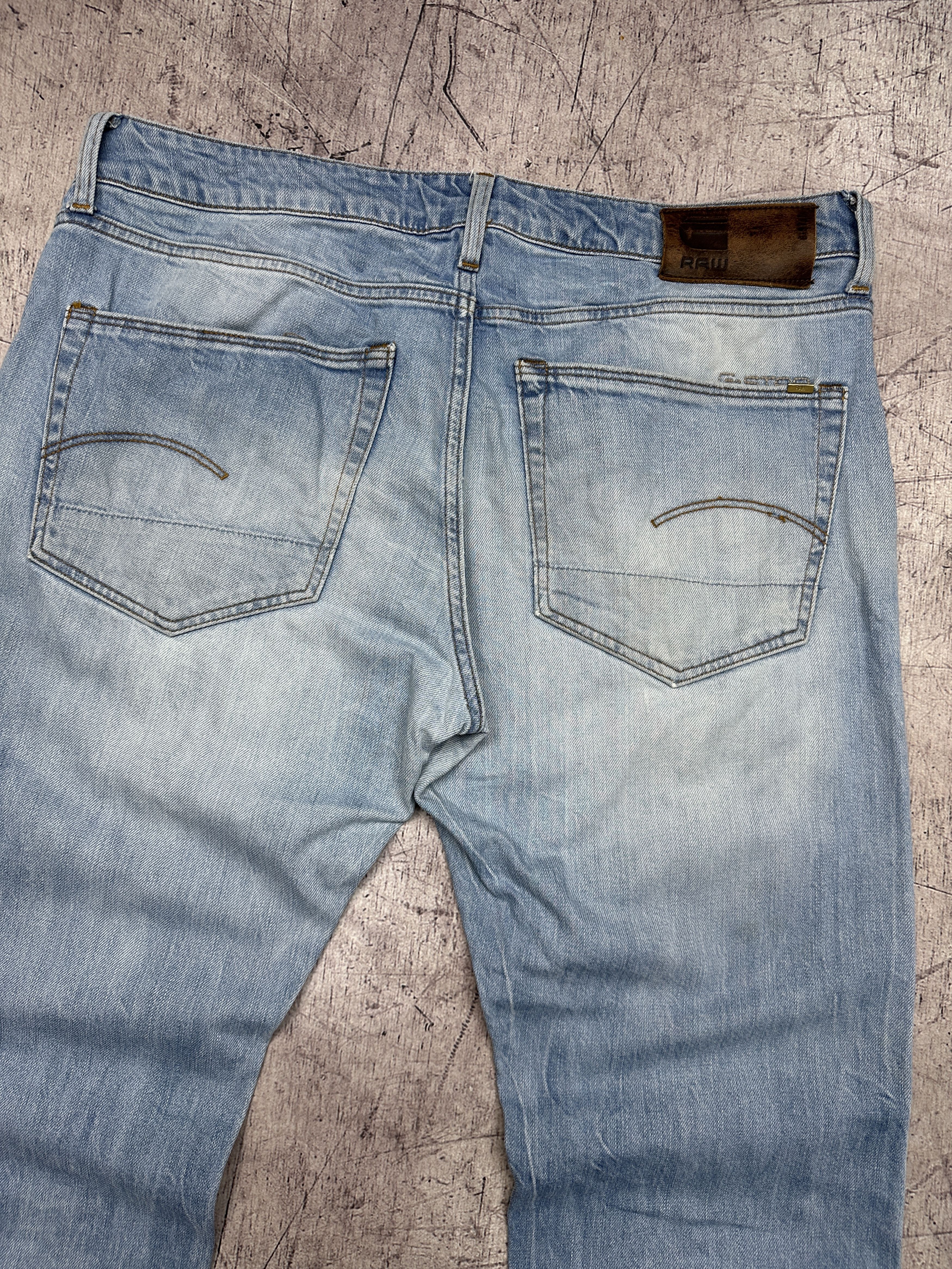 G-Star G Star Denim Mens 3301 Straight Denim Pants Jeans Size US 34 / EU 50 - 8 Thumbnail