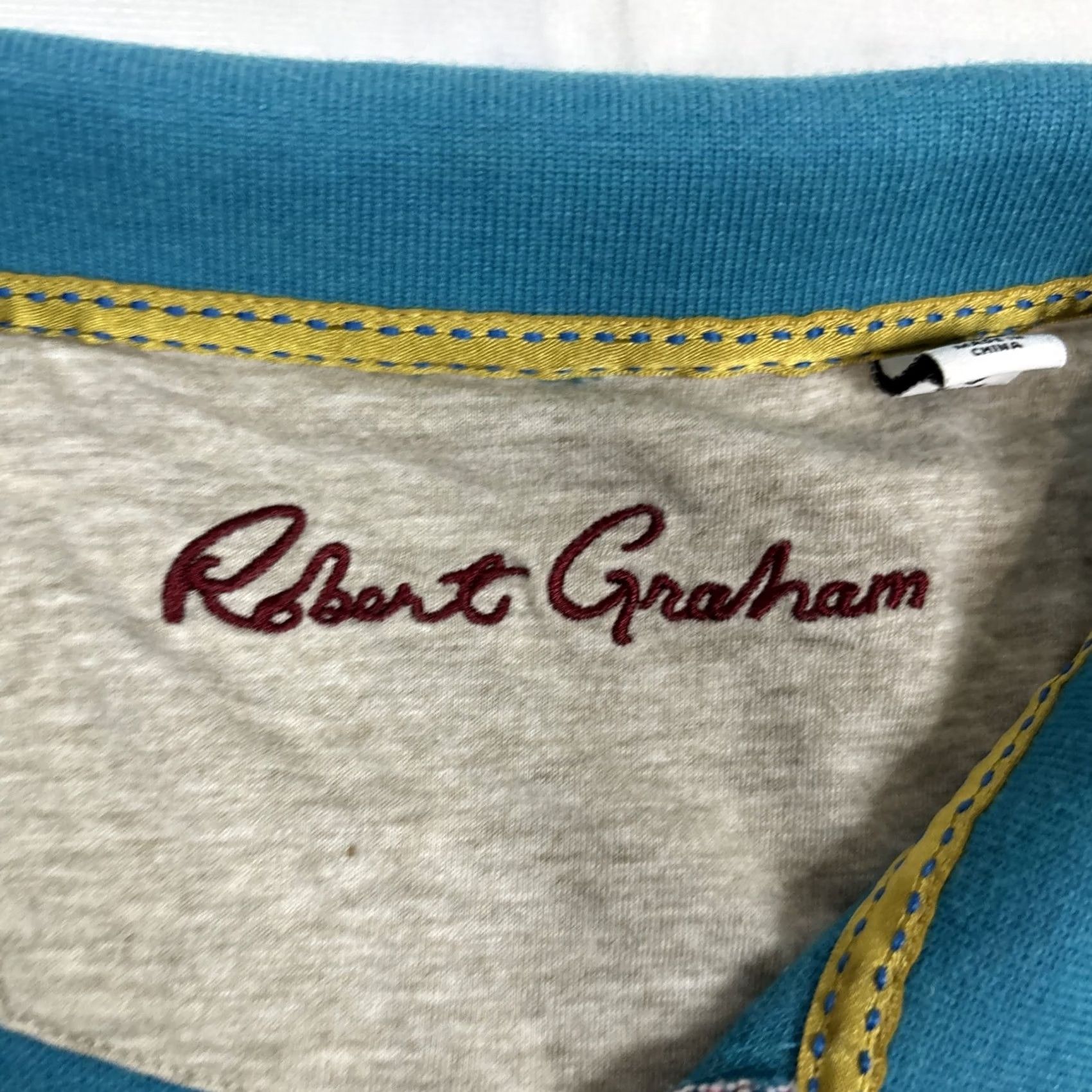 Robert Graham Robert Graham Polo Shirt Classic Fit Short Sleeve XL Blue Men Size US XL / EU 56 / 4 - 3 Thumbnail