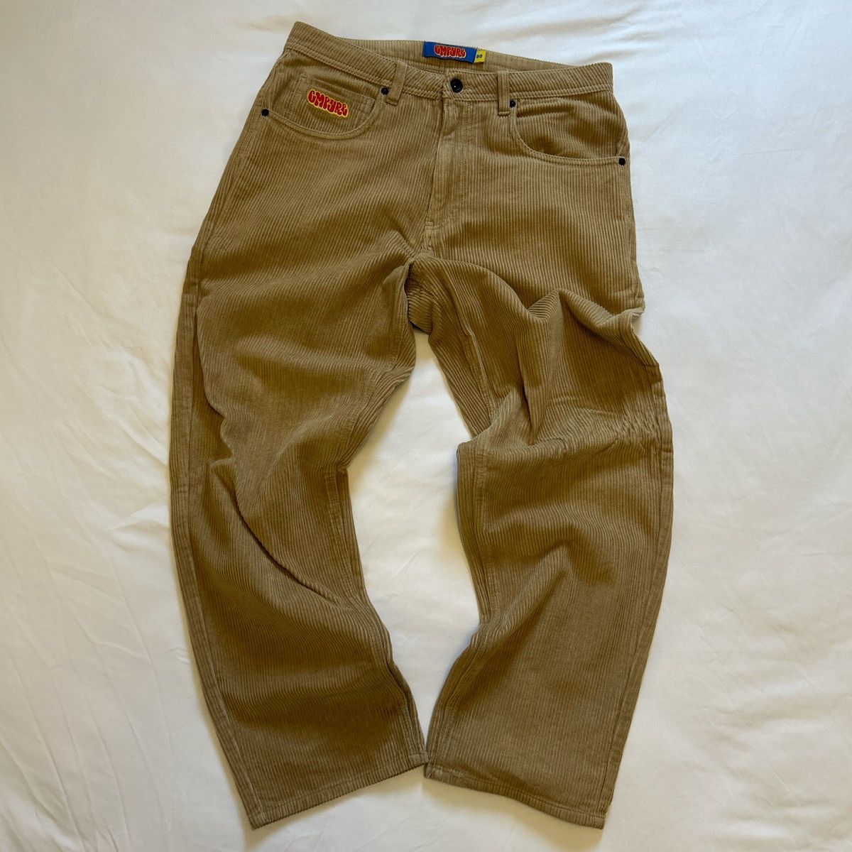 Empyre Empyre Khaki Corduroy Loose Fit Pants 30x30 Size US 30 / EU 46 - 1 Thumbnail