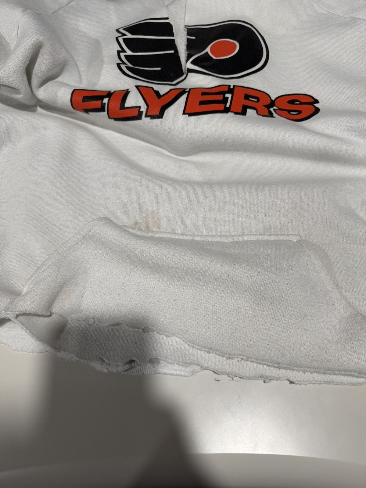 Vintage 1990s Vintage Philadelphia Flyers Cropped Grunge Hoodie XL Size US XL / EU 56 / 4 - 9 Thumbnail