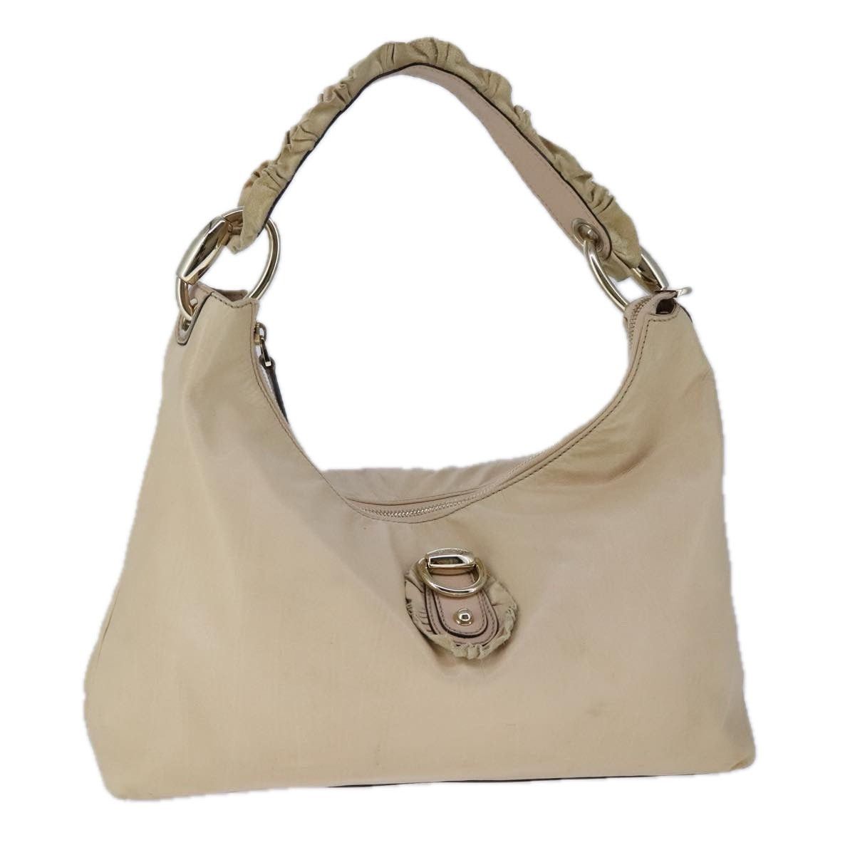 Gucci Shoulder Bag Leather Beige, Women's